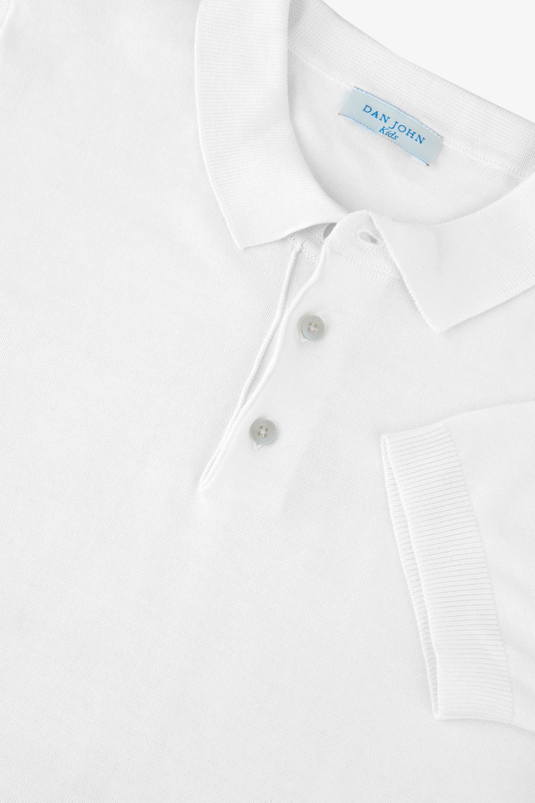KIDS White knit polo