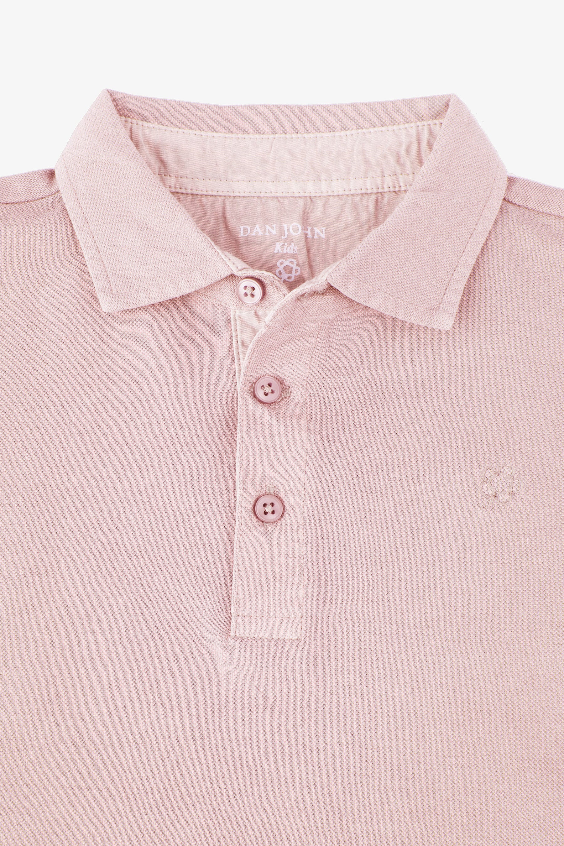 KIDS Pink piqué polo shirt