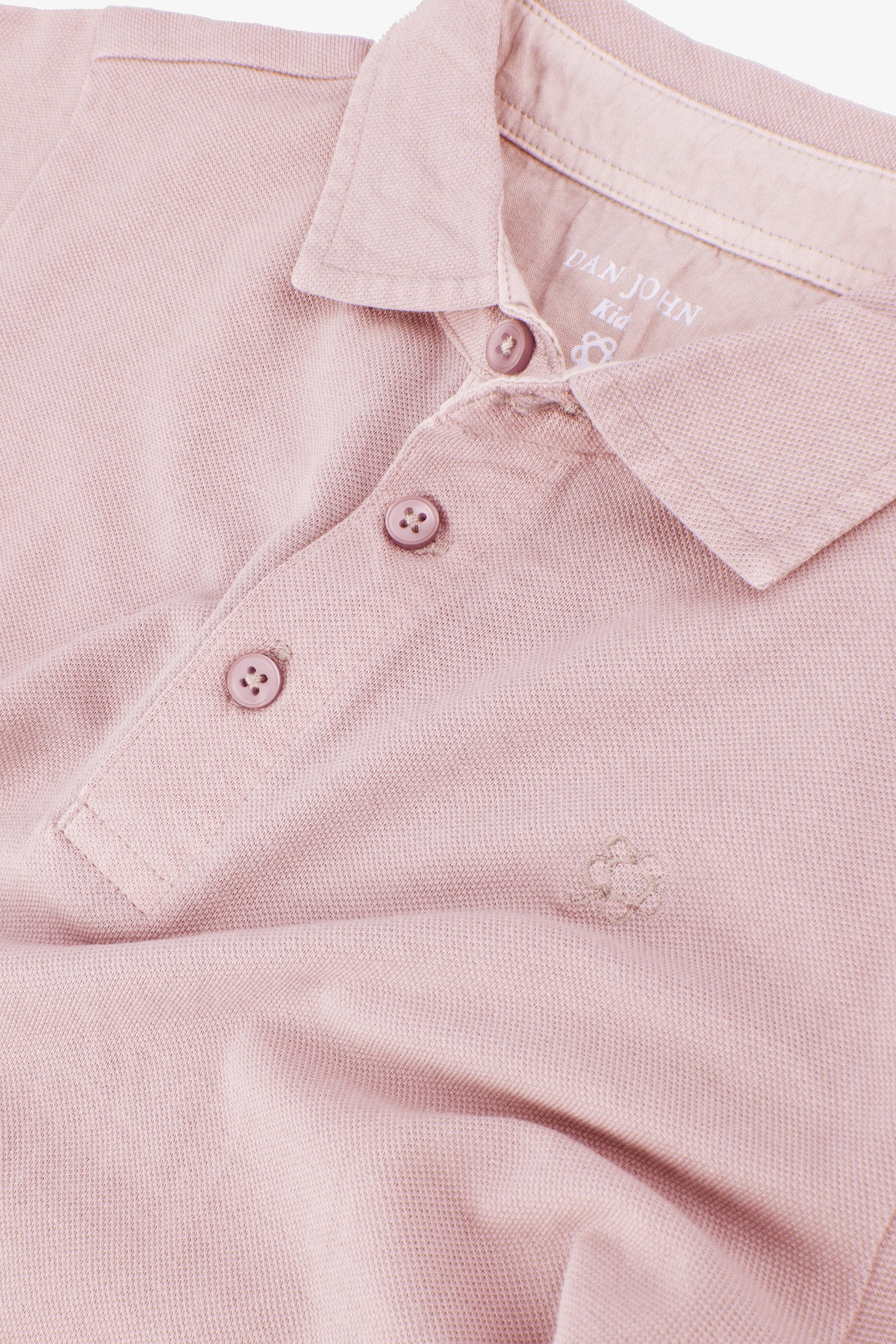 KIDS Pink piqué polo shirt