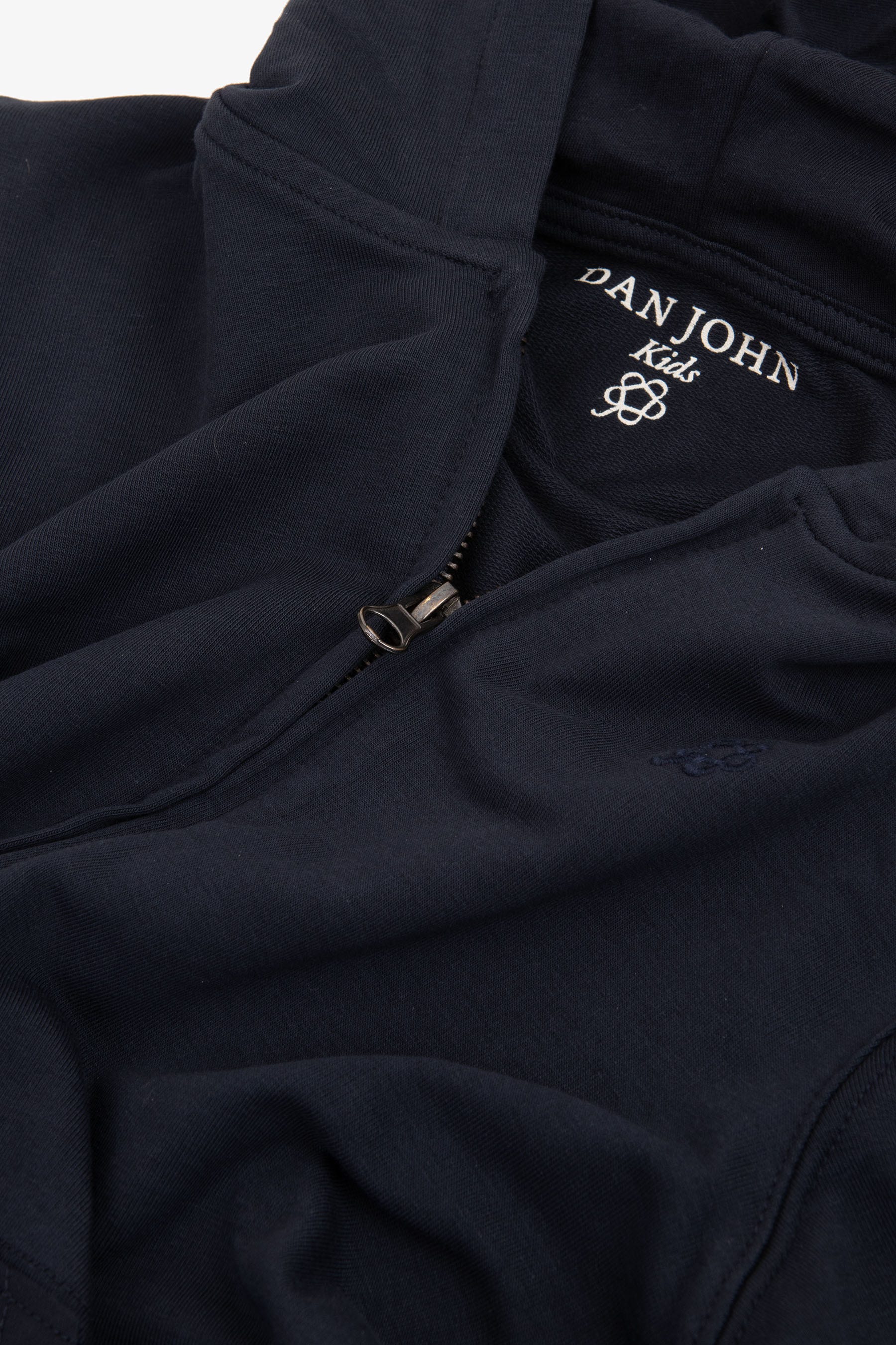 Felpa full zip con cappuccio blu Kids