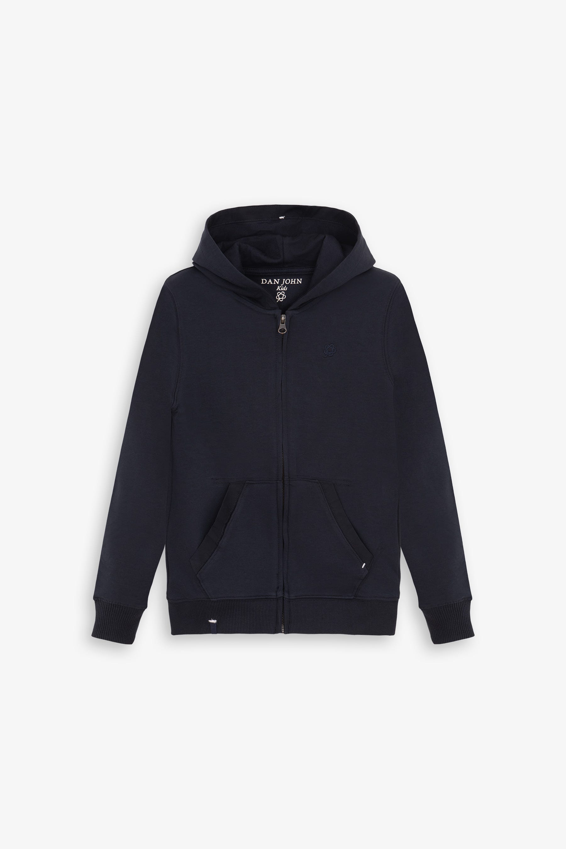 Felpa full zip con cappuccio blu Kids