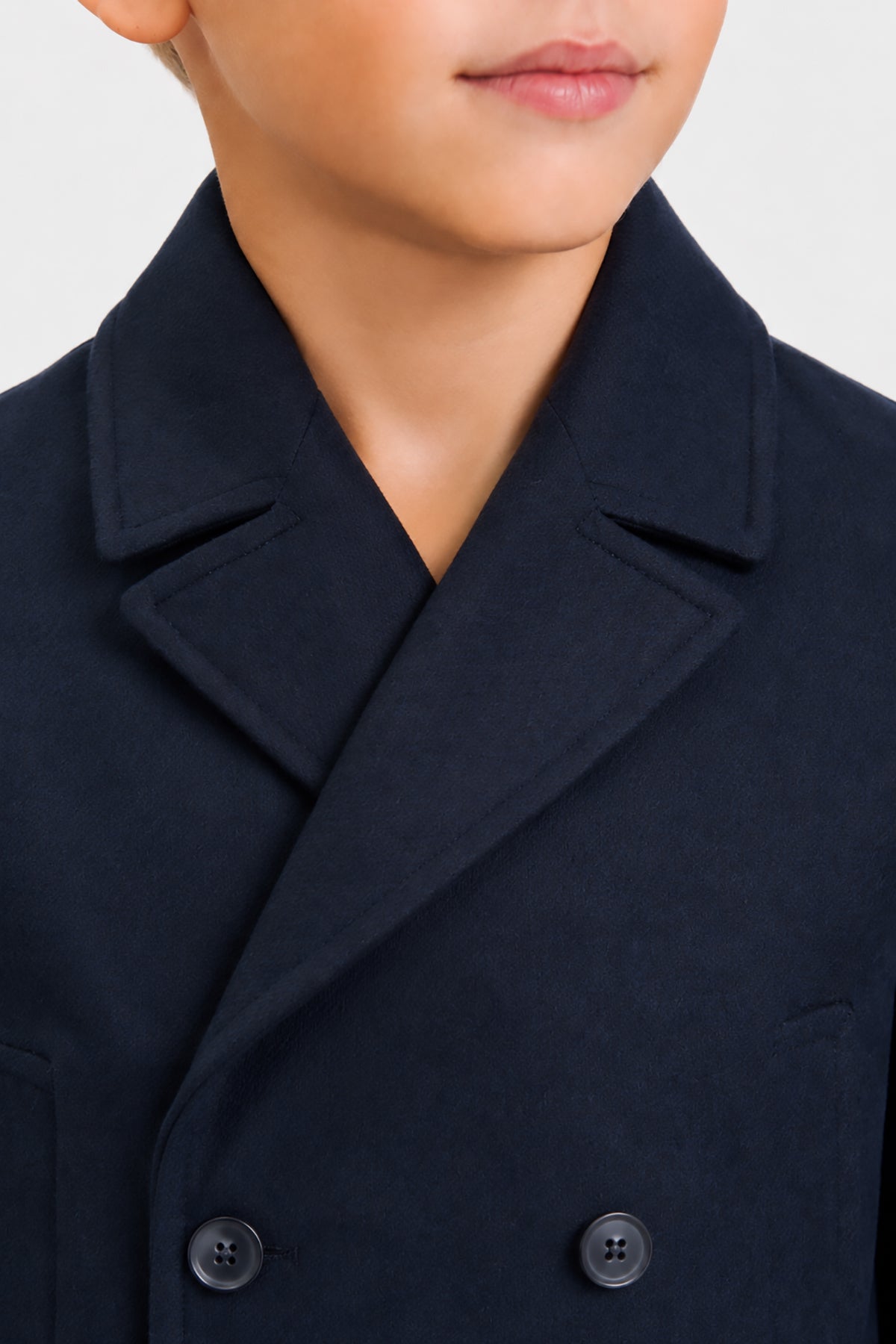 Cappotto doppiopetto blu Kids