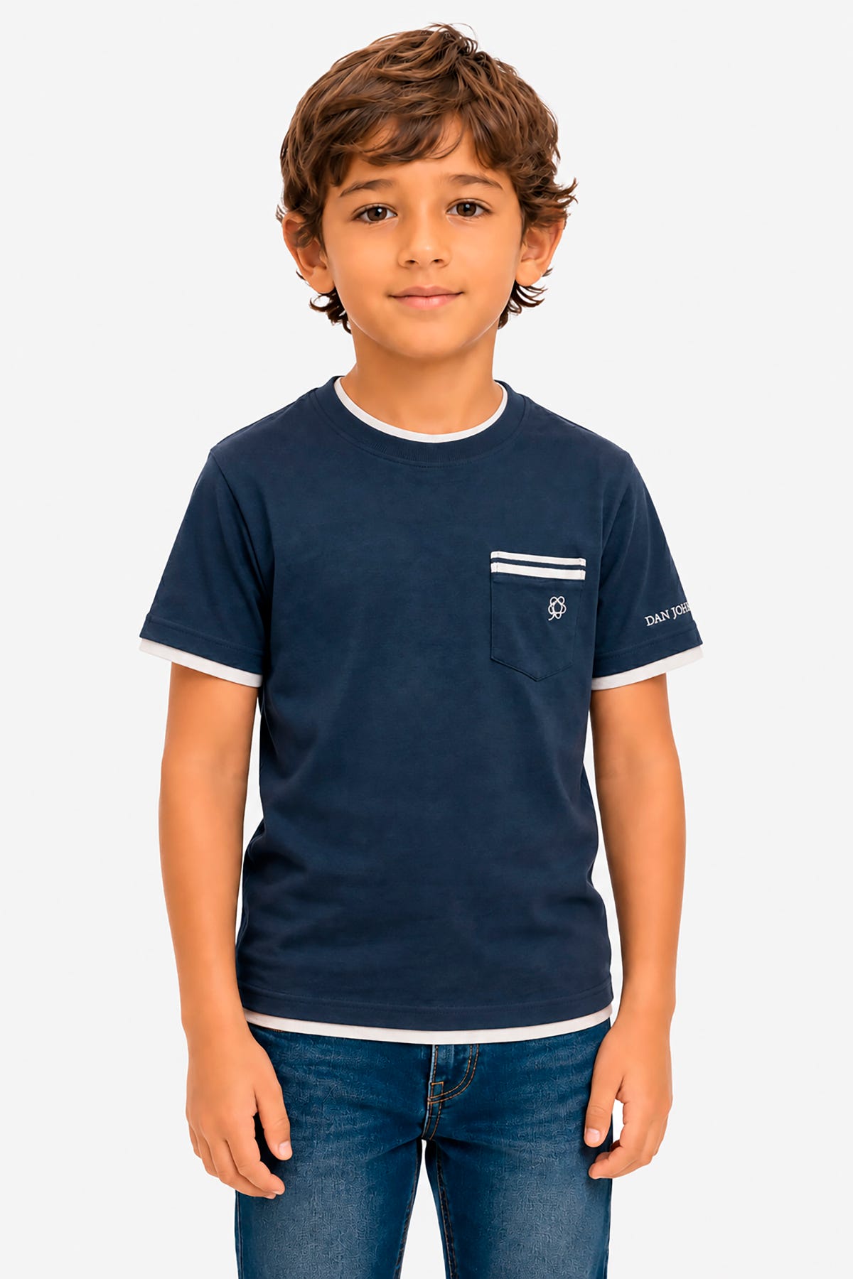 T-shirt con taschino blu Kids