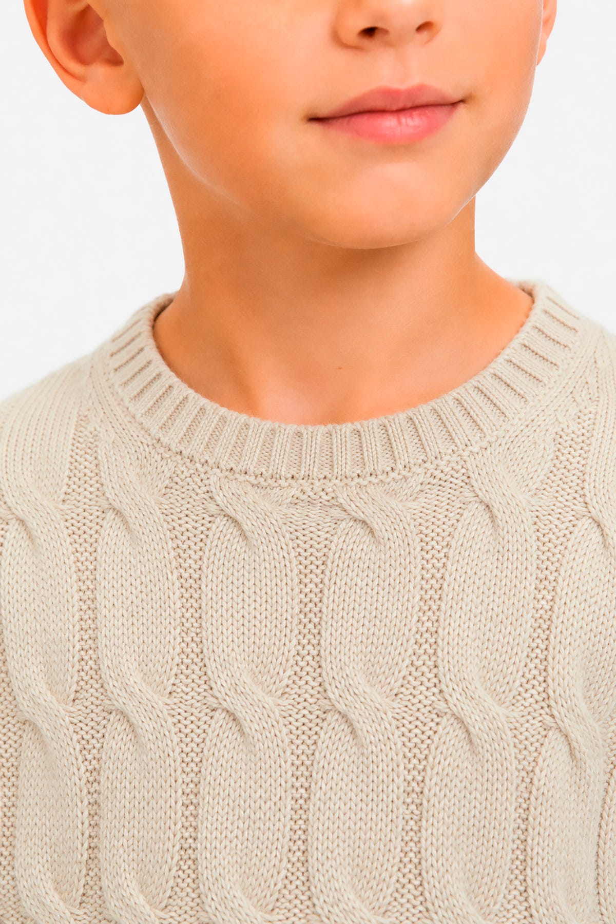 Maglia girocollo treccia corda Kids