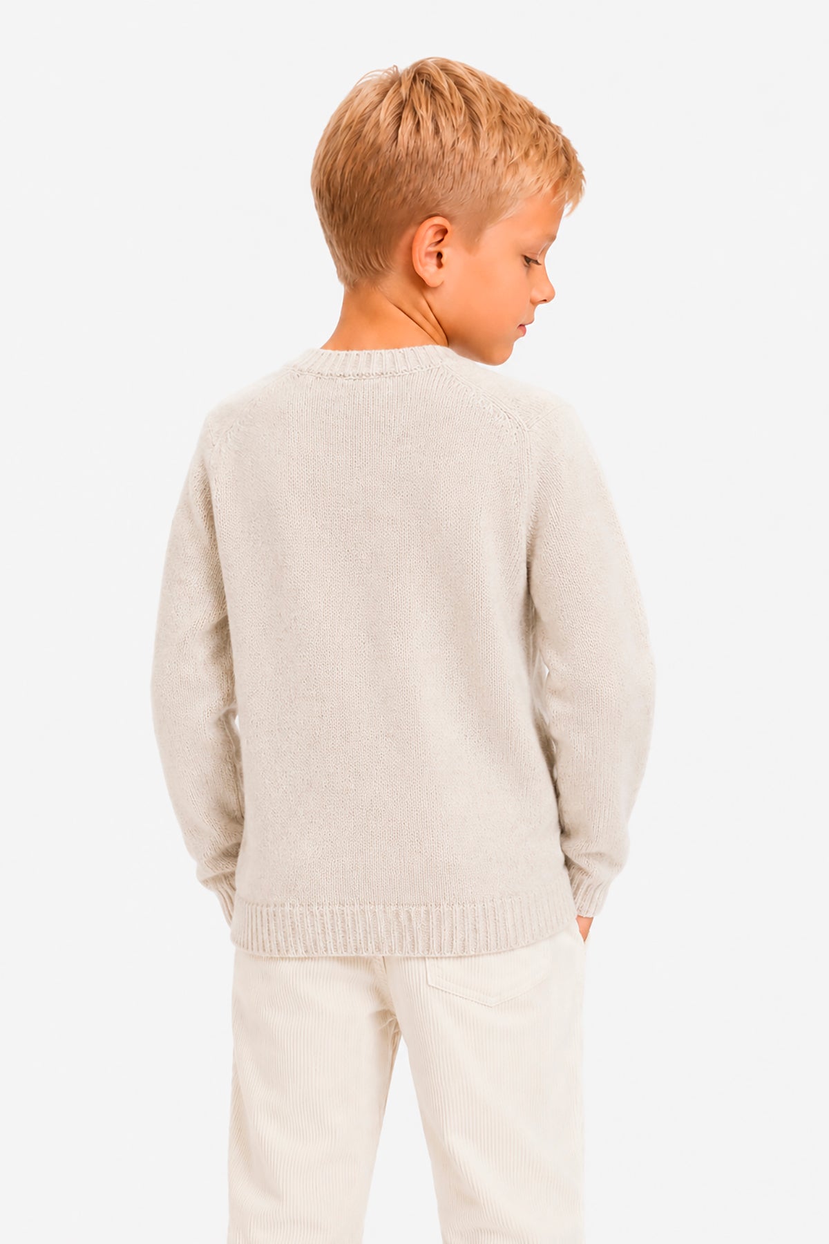 Maglia girocollo mouline' corda Kids