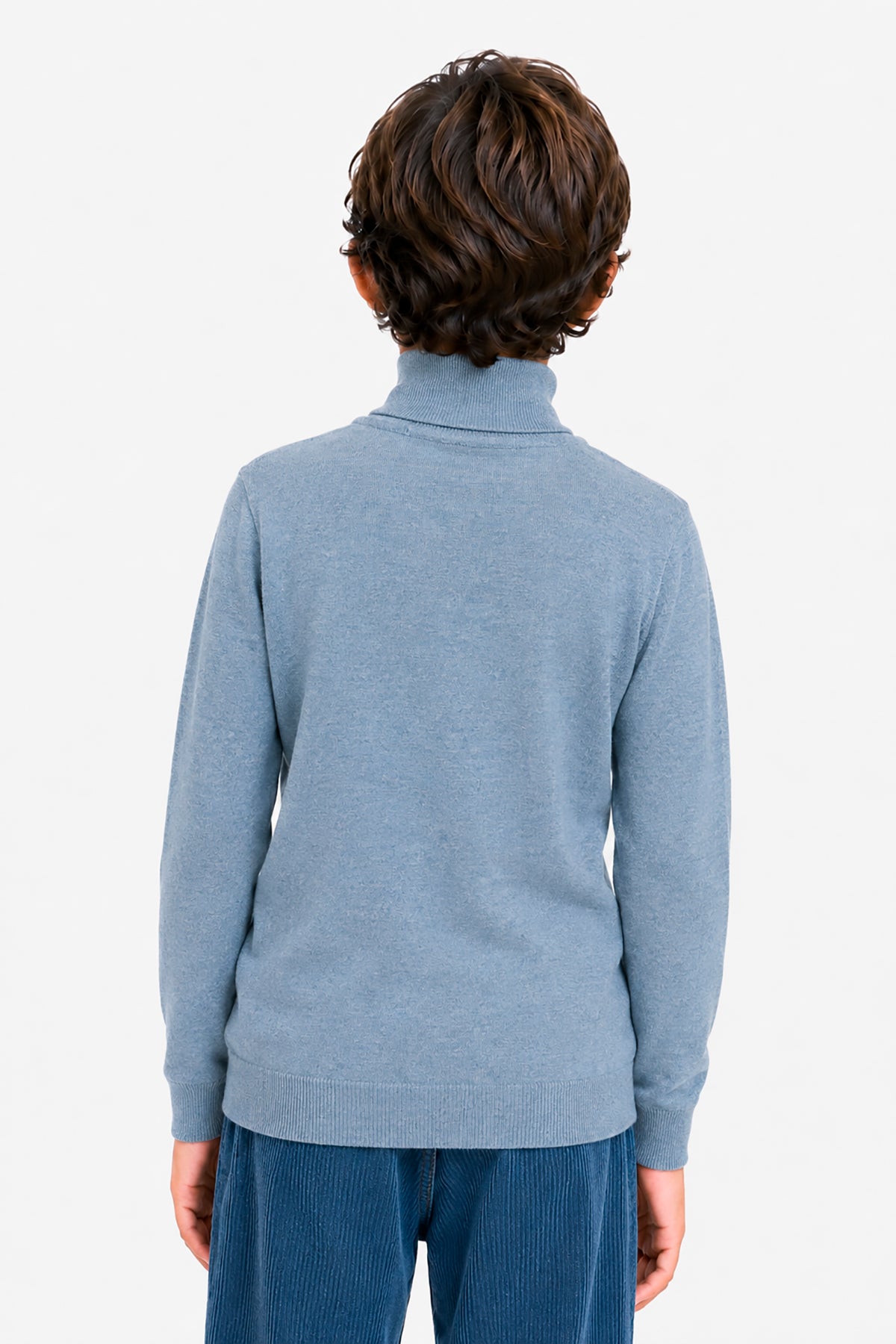 Maglia dolcevita basic celeste Kids