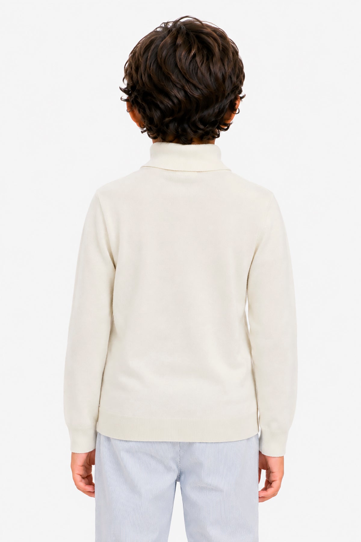 Maglia dolcevita basic panna Kids