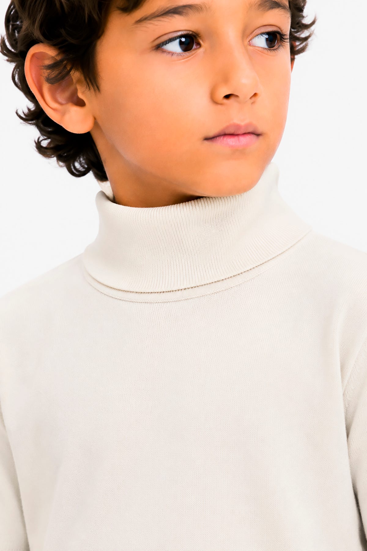Maglia dolcevita basic panna Kids