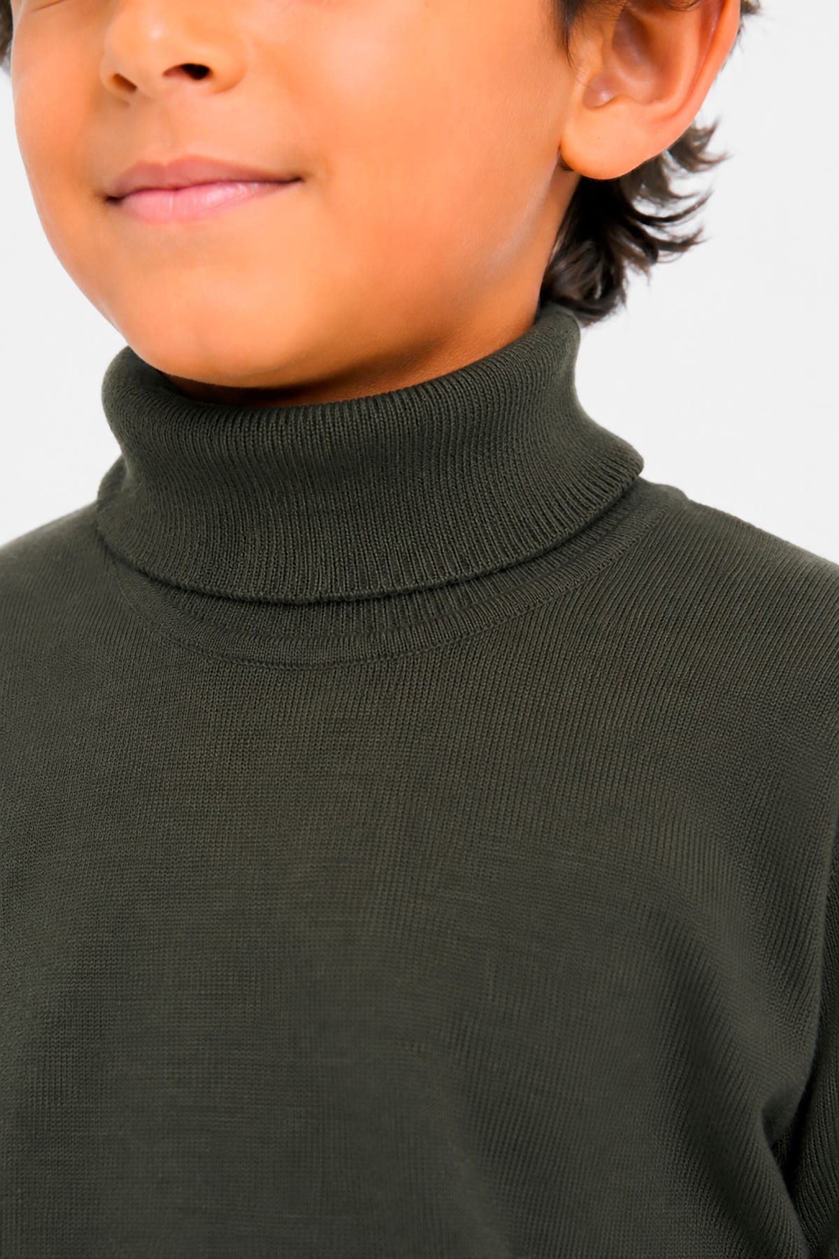 Maglia dolcevita basic verde Kids