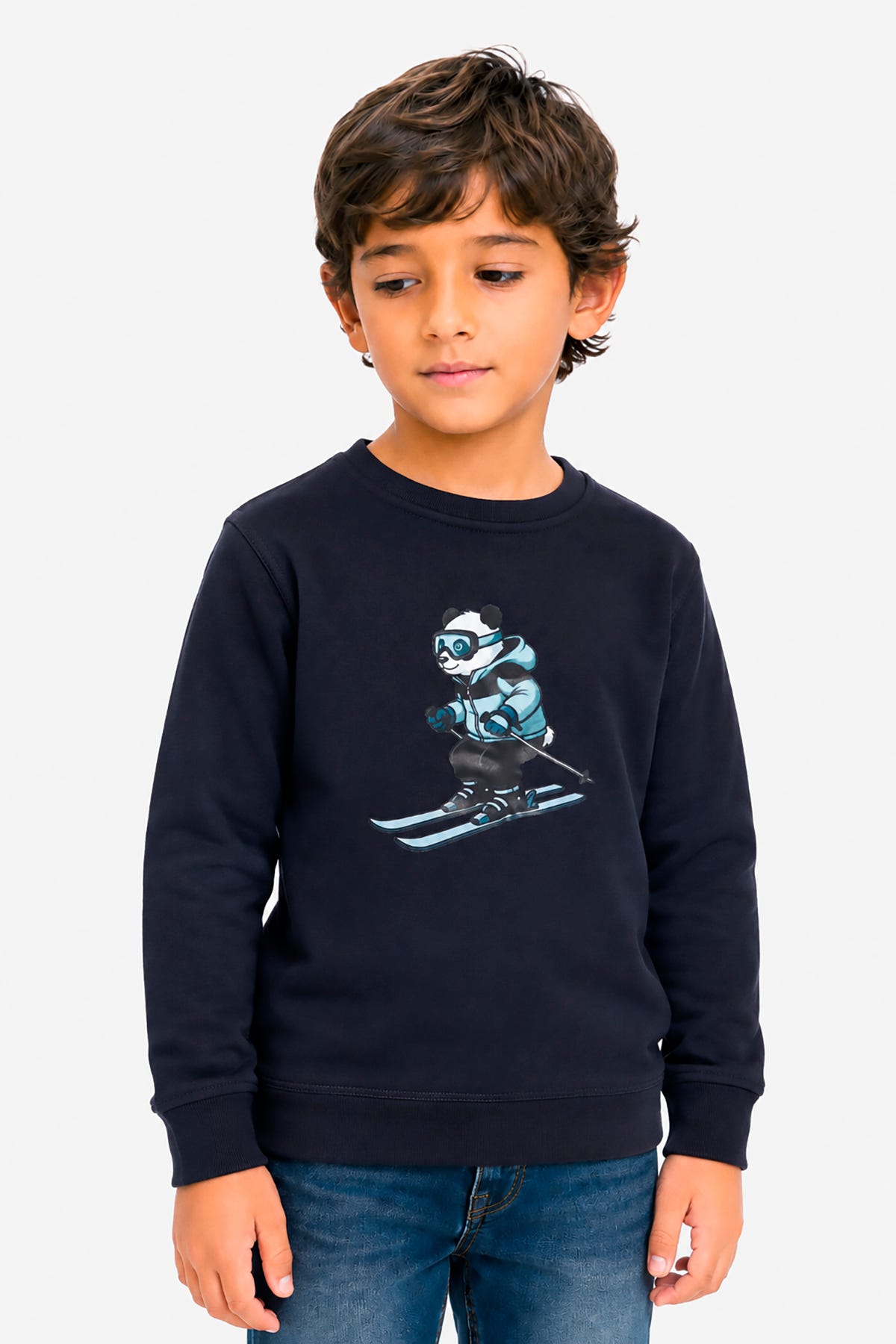 Felpa girocollo blu Kids