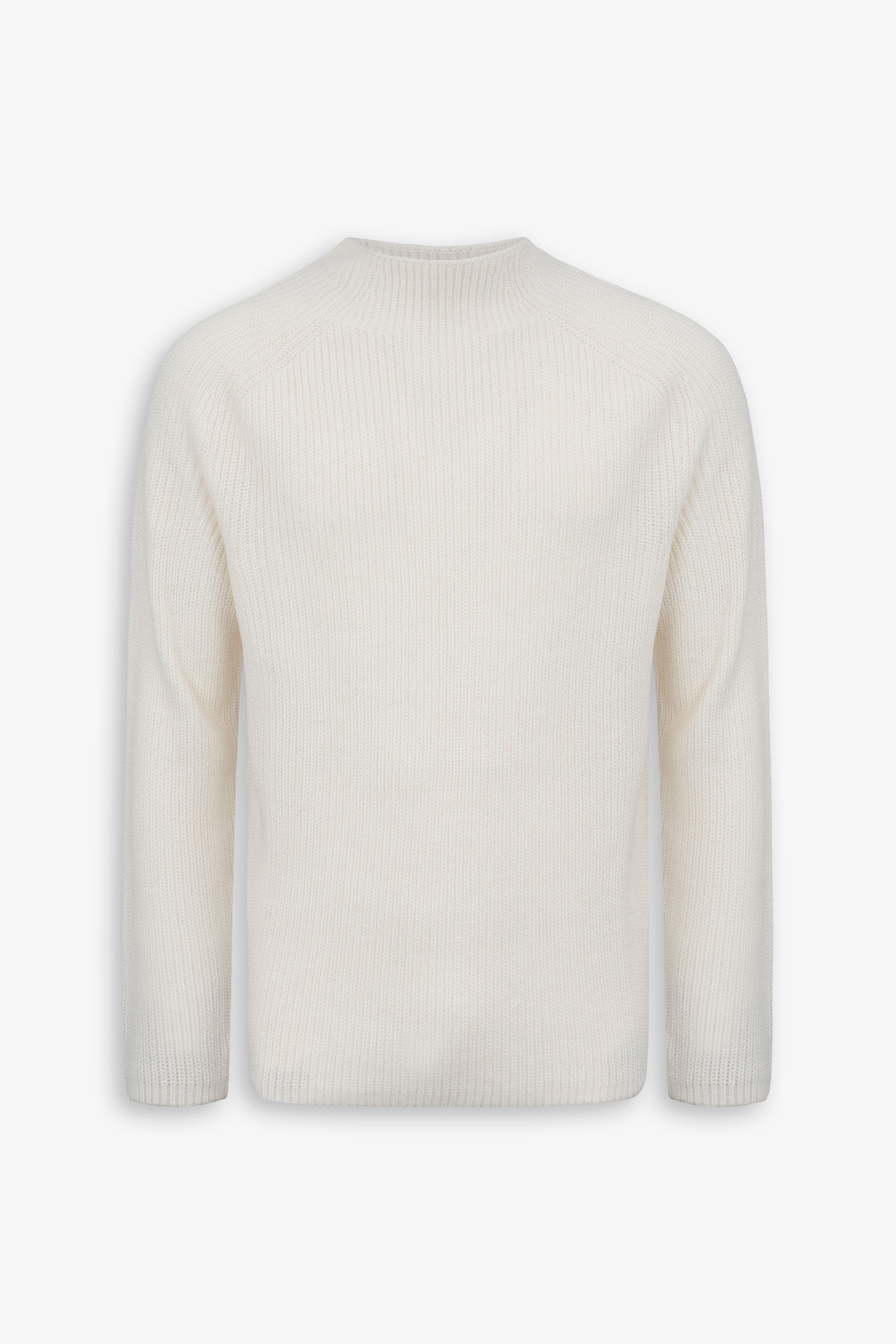 Maglia collo vulcano punto pannocchia panna-Dan John