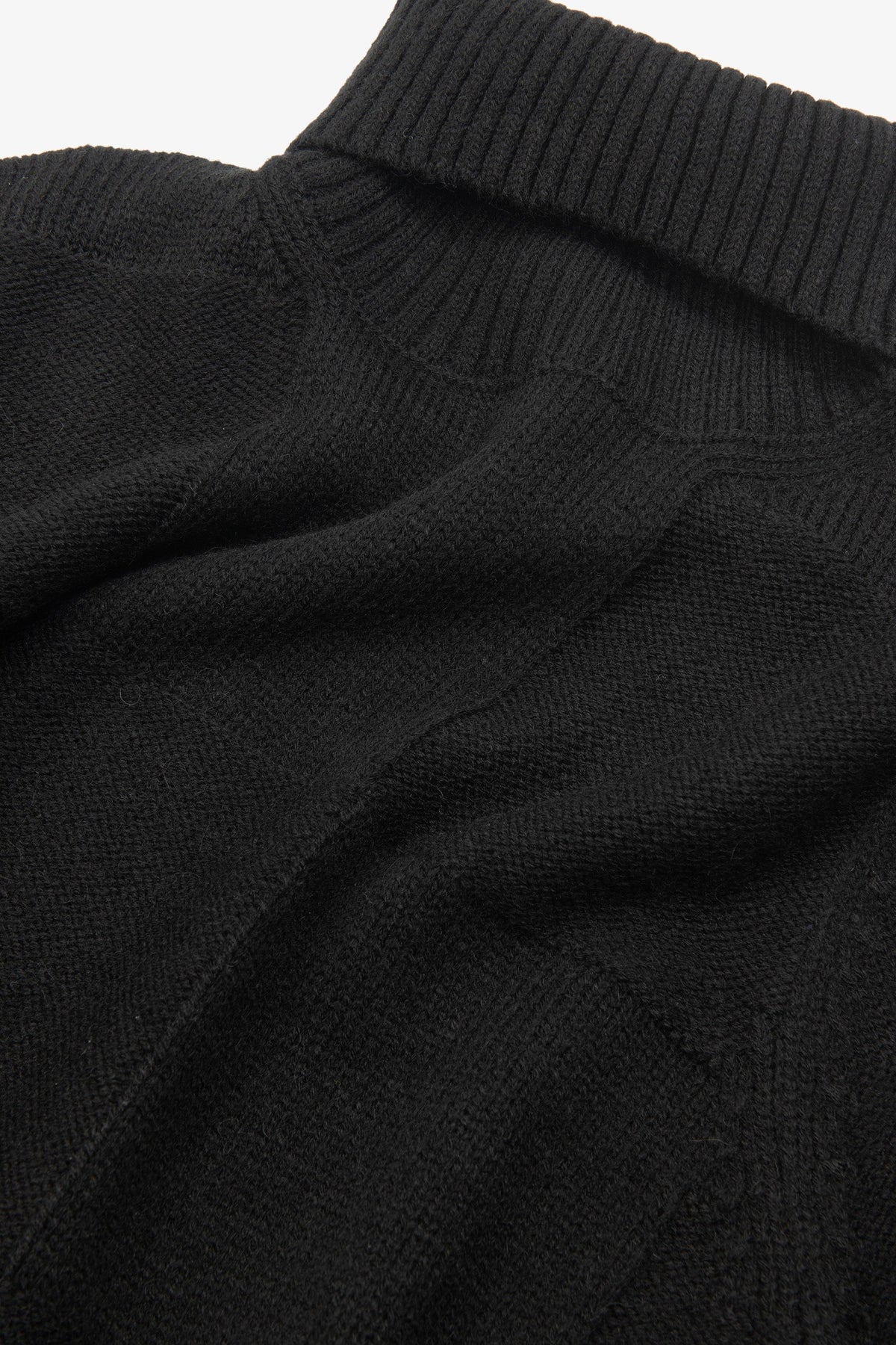 Maglia dolcevita a quadri nera-Dan John