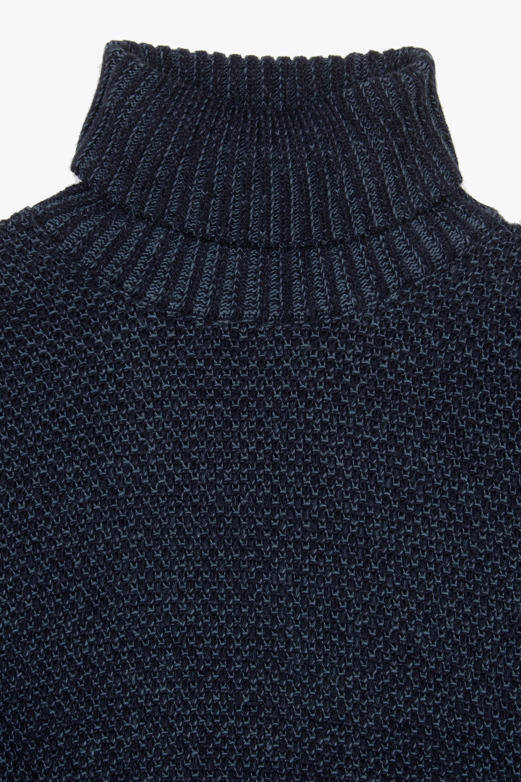 Maglia dolcevita armaturata bicolore blu-Dan John