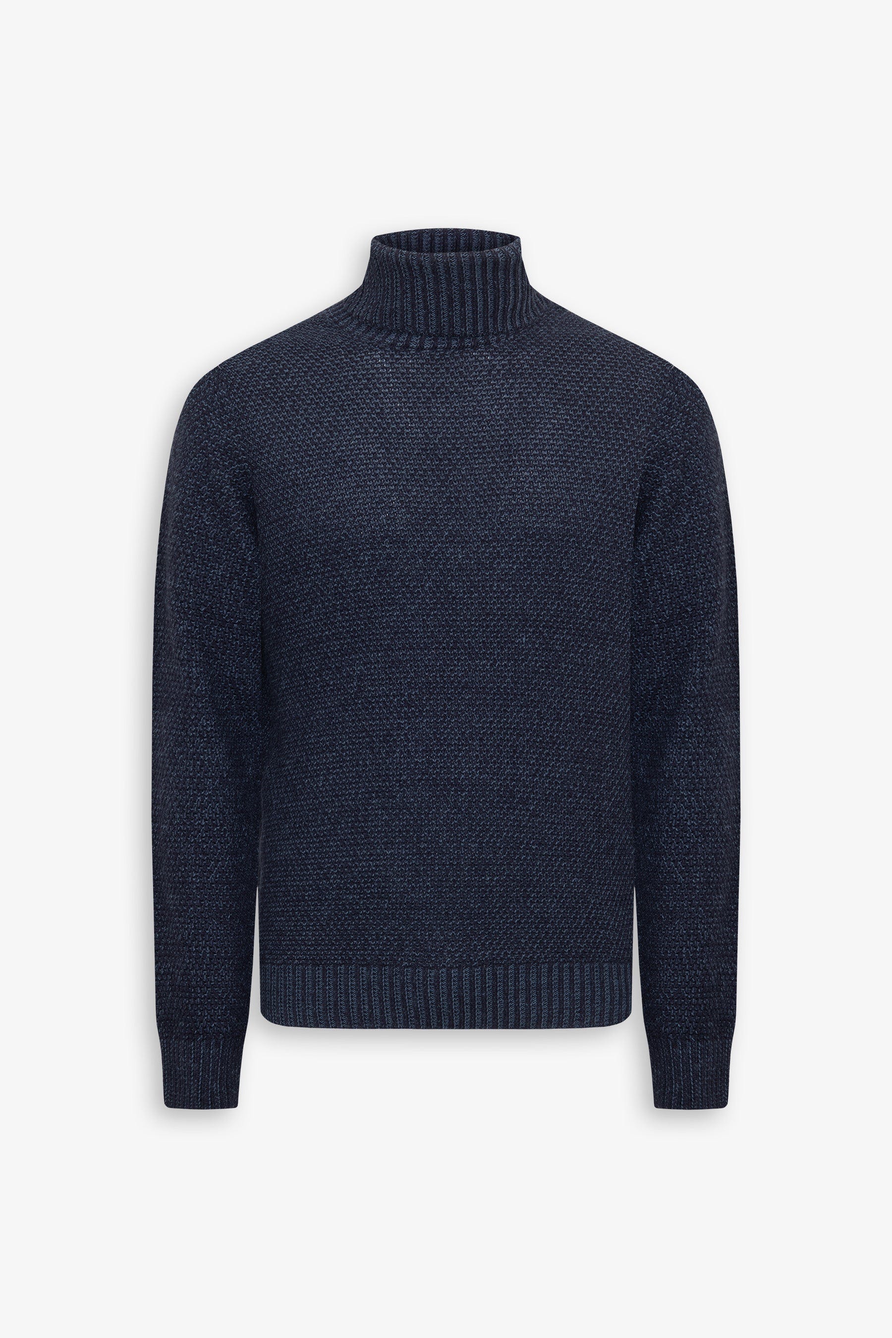 Maglia dolcevita armaturata bicolore blu-Dan John