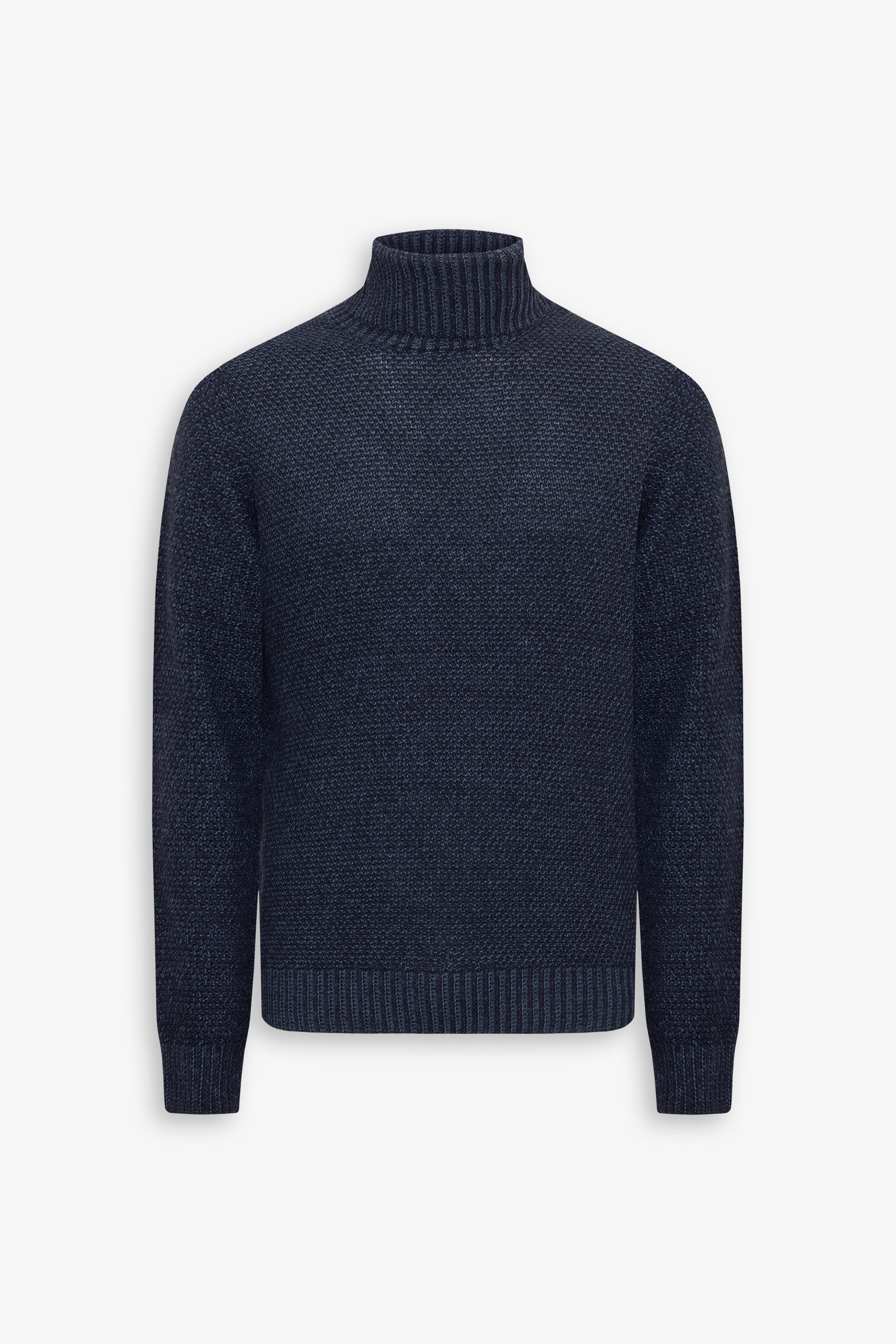 Maglia dolcevita armaturata bicolore blu-Dan John