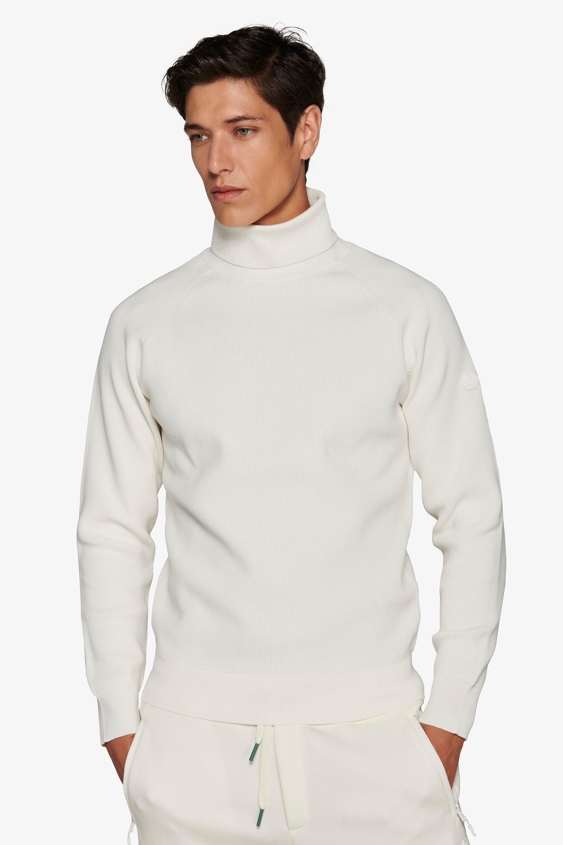 Maglia dolcevita costa inglese DNJ panna-Dan John