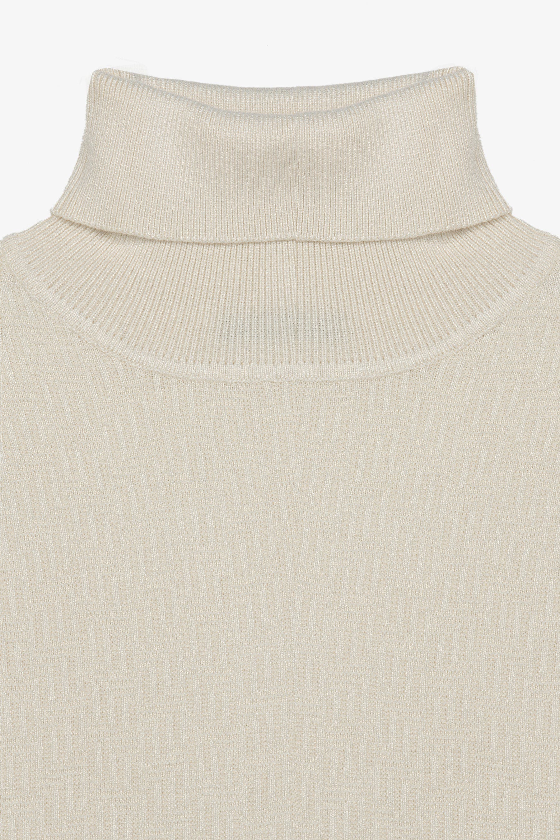 Maglia dolcevita labirinto panna-Dan John
