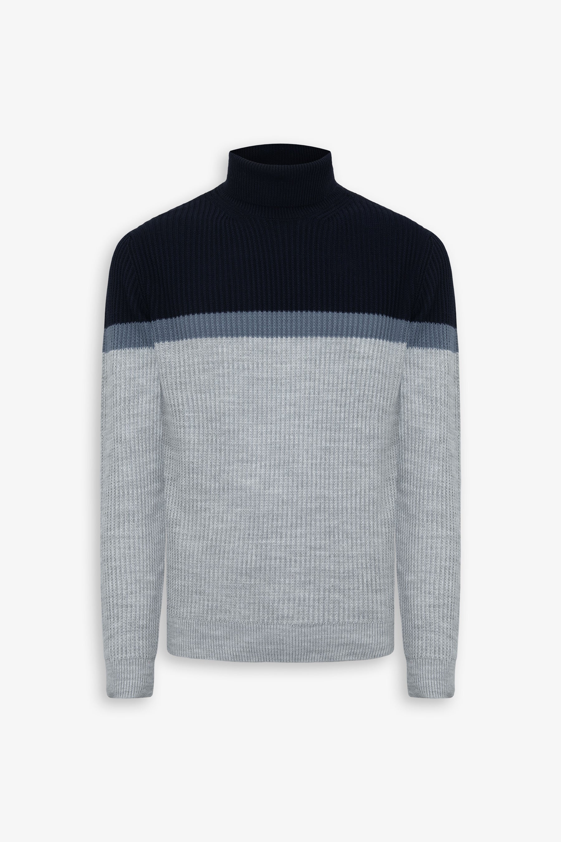 Maglia dolcevita riga fina grigio-Dan John