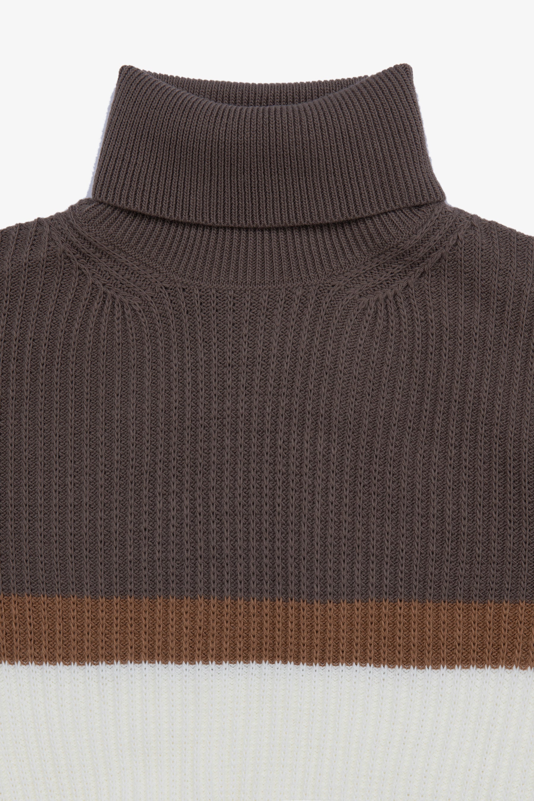 Maglia dolcevita riga fina panna-Dan John