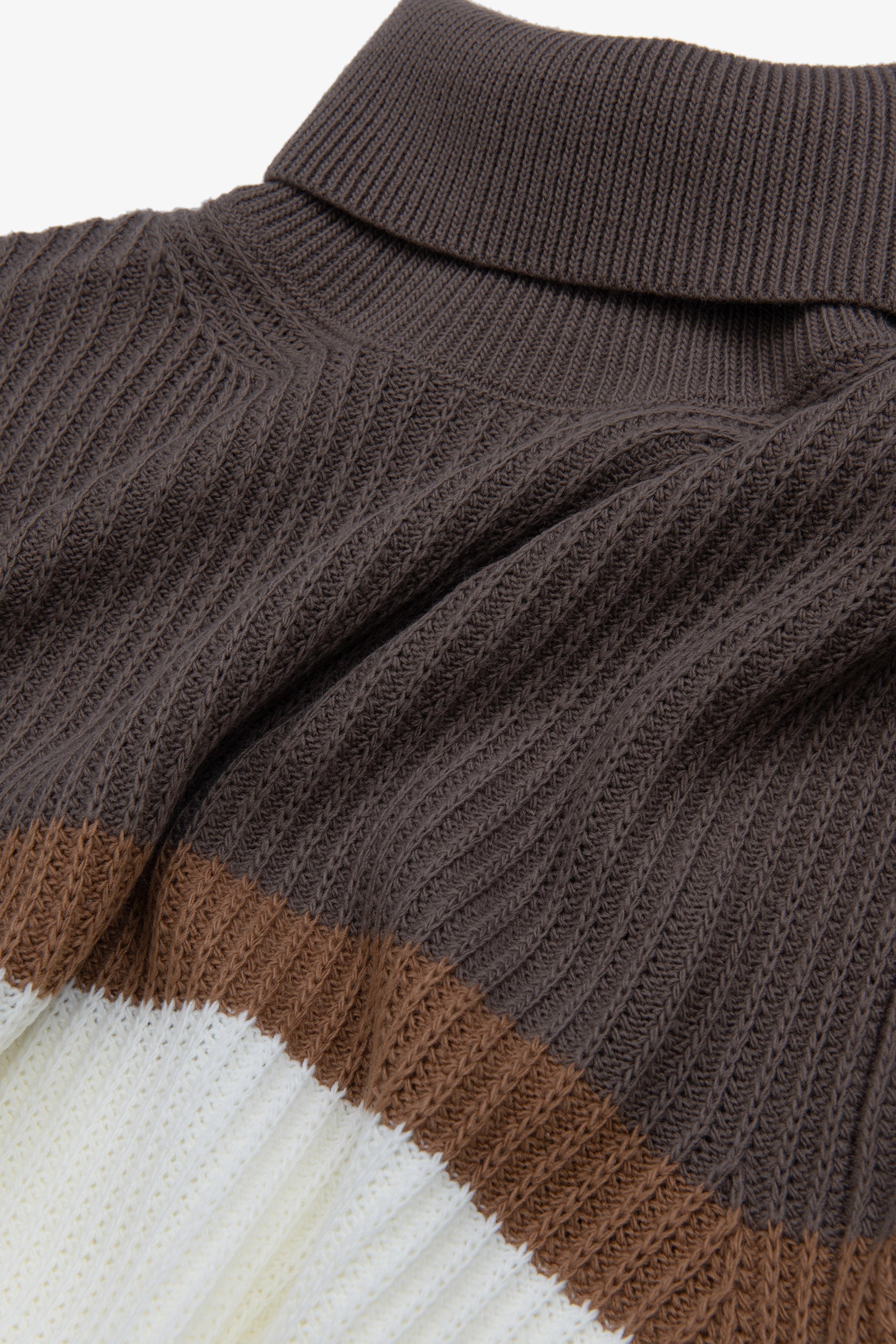 Maglia dolcevita riga fina panna-Dan John