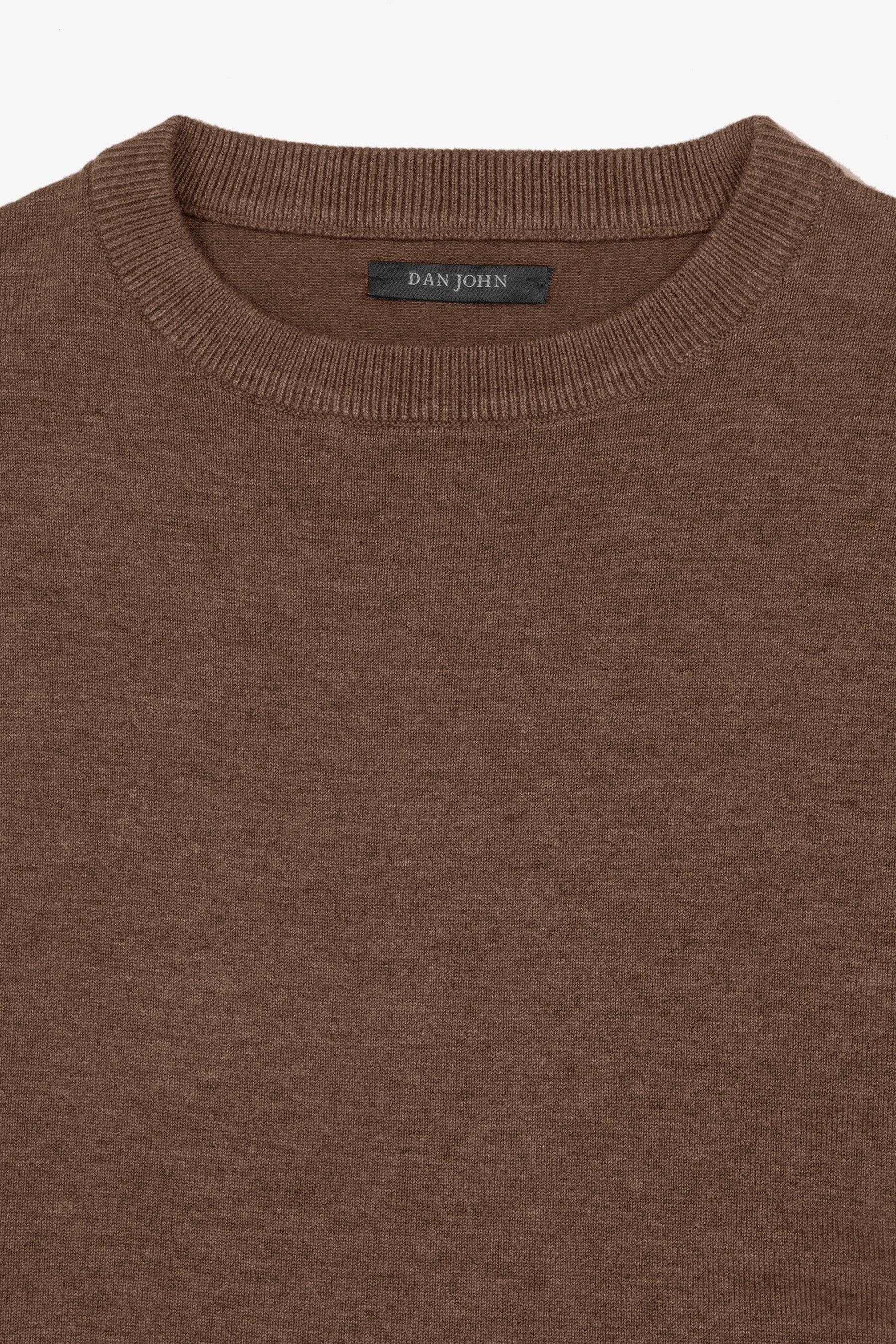 Maglia girocollo basic cammello-Dan John