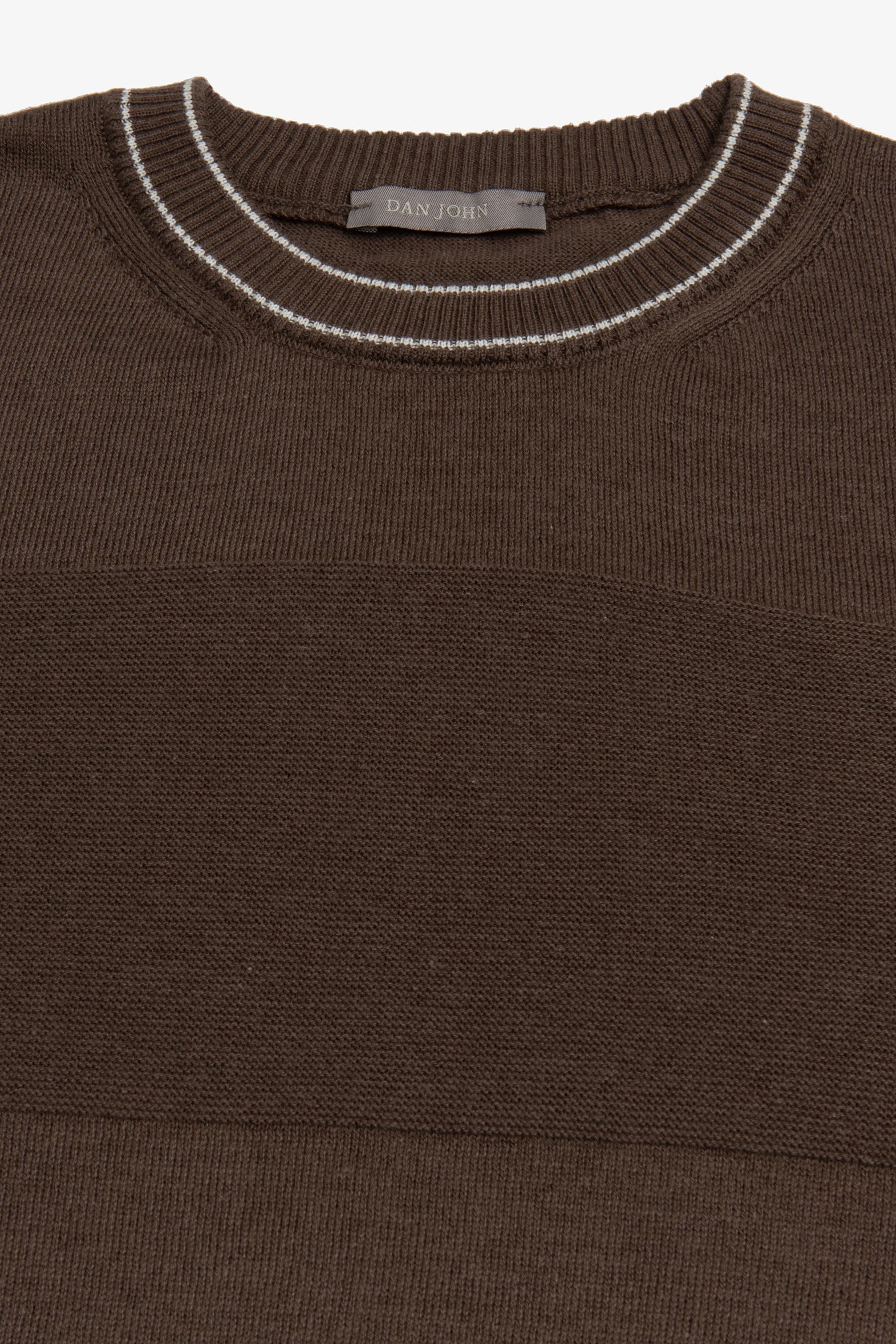 Maglia girocollo color block terra-Dan John