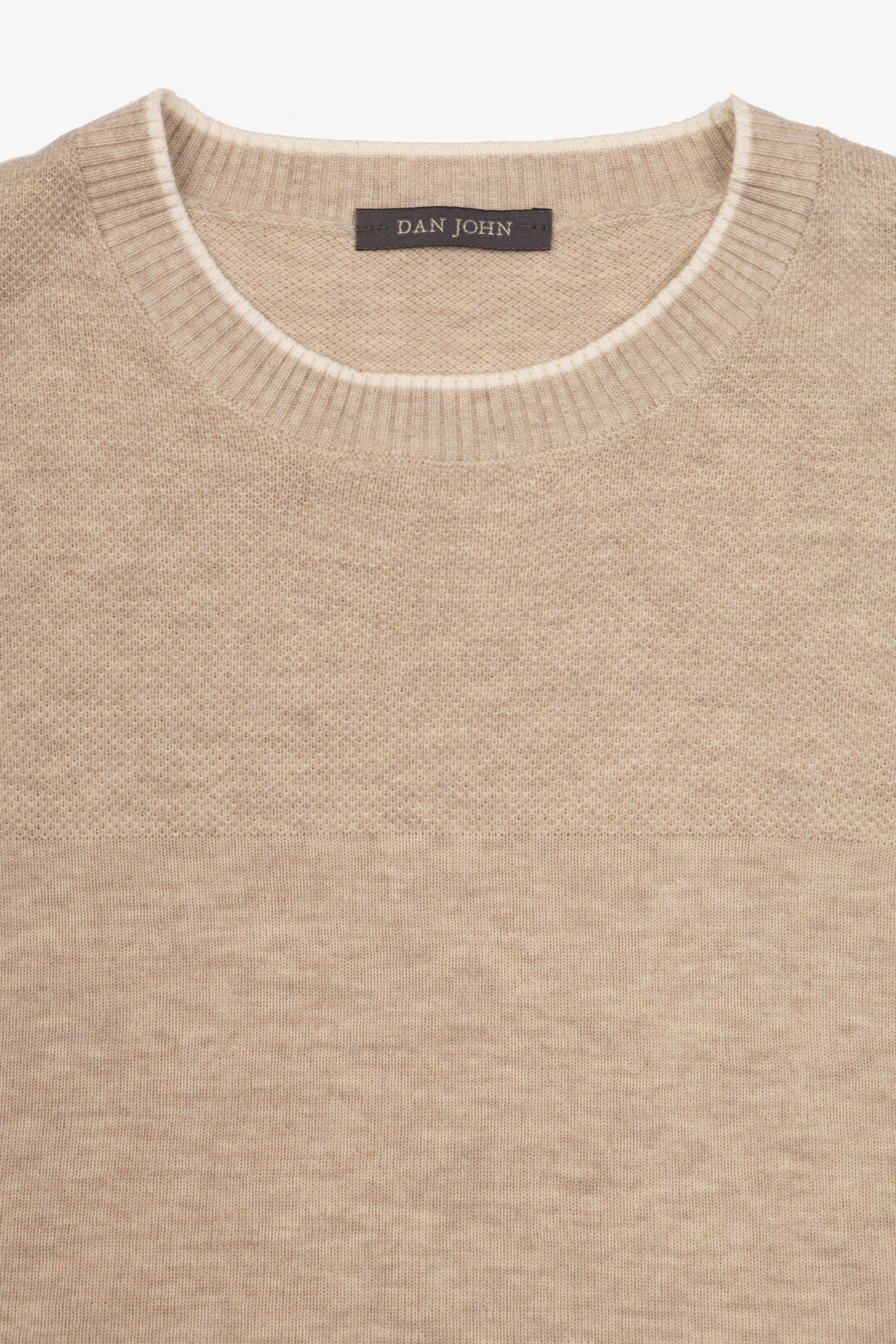 Maglia girocollo effetto melange sabbia-Dan John