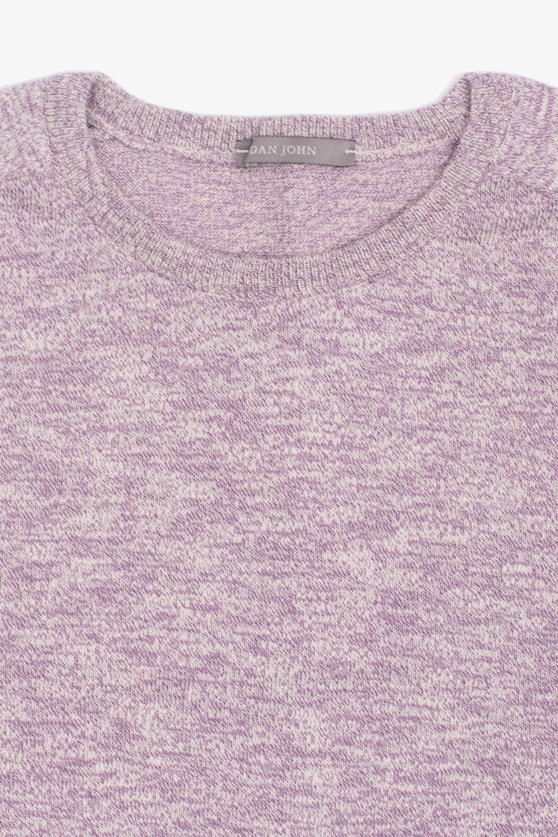 Maglia girocollo inserti a coste inglesi lavanda-Dan John