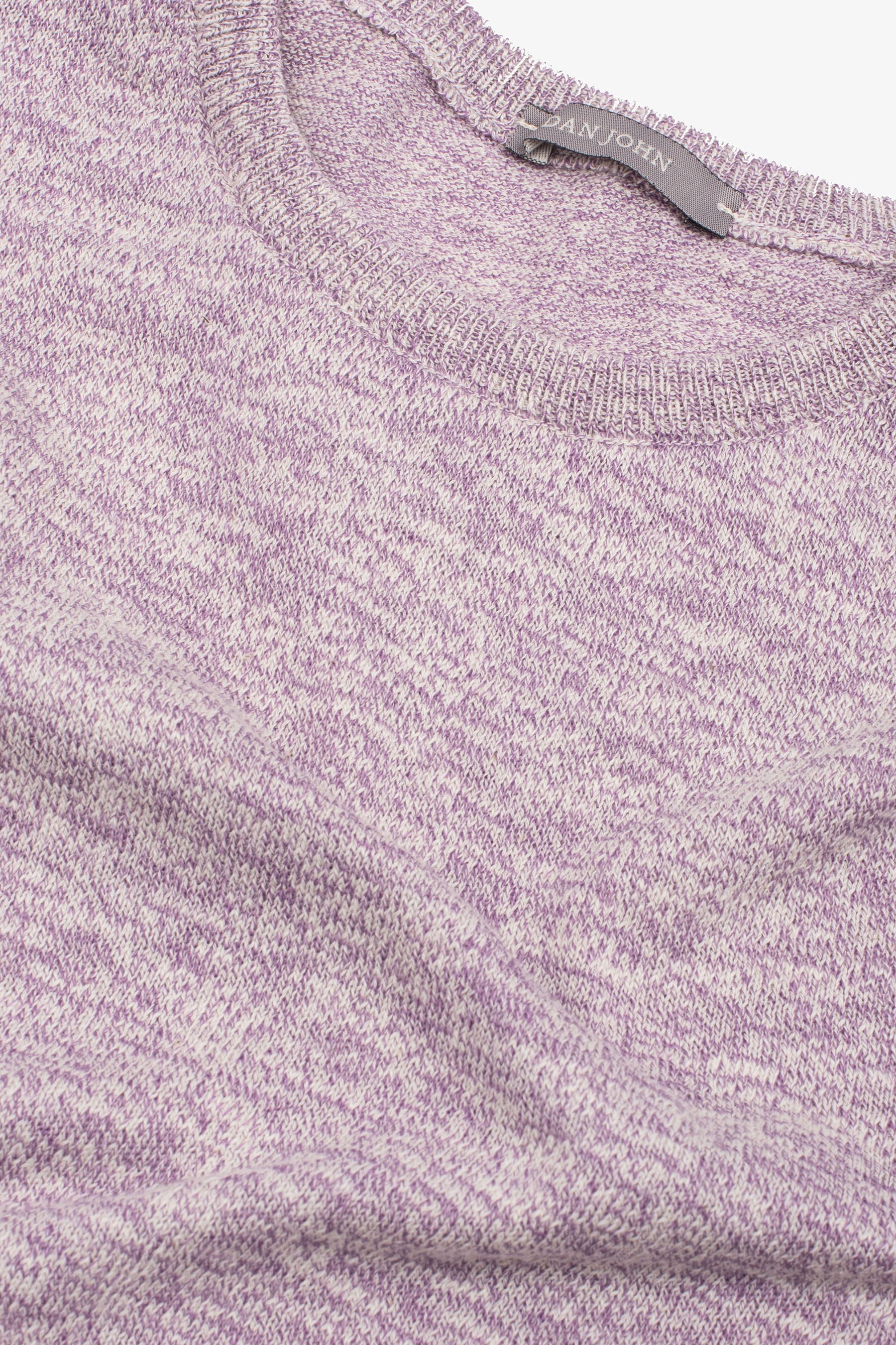 Maglia girocollo inserti a coste inglesi lavanda-Dan John