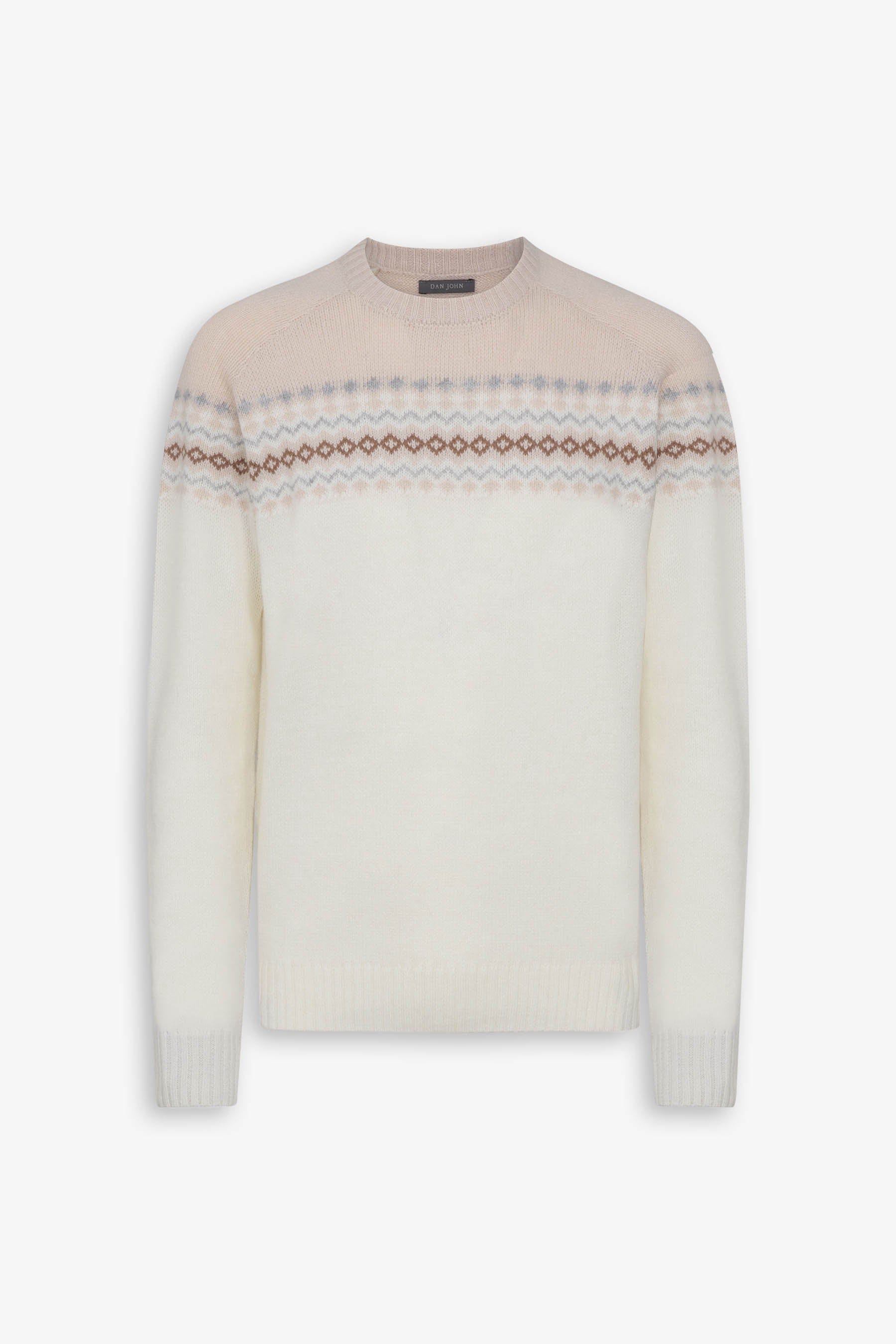 Maglia girocollo nordic panna-Dan John