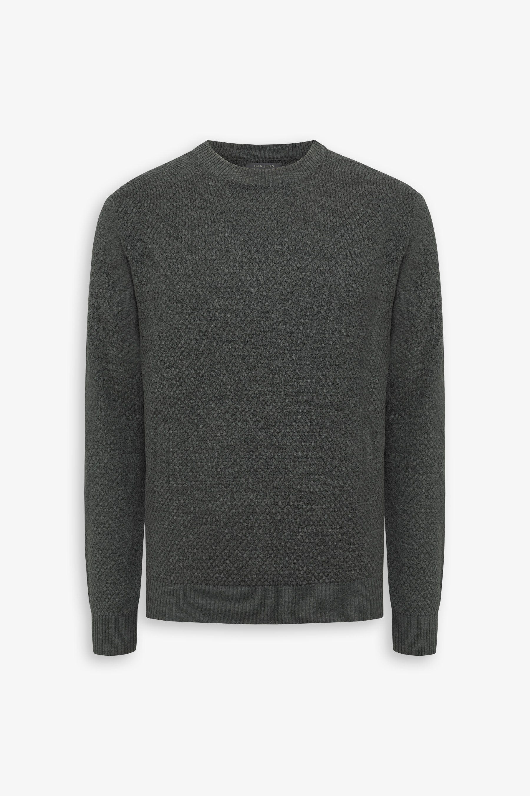 Maglia girocollo punto diamante verde-Dan John