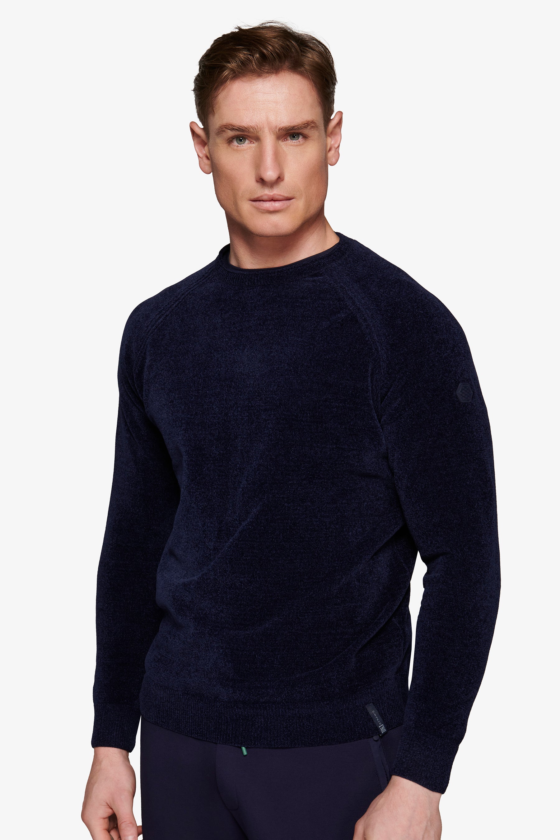 Maglia girocollo rollino DNJ blu-Dan John