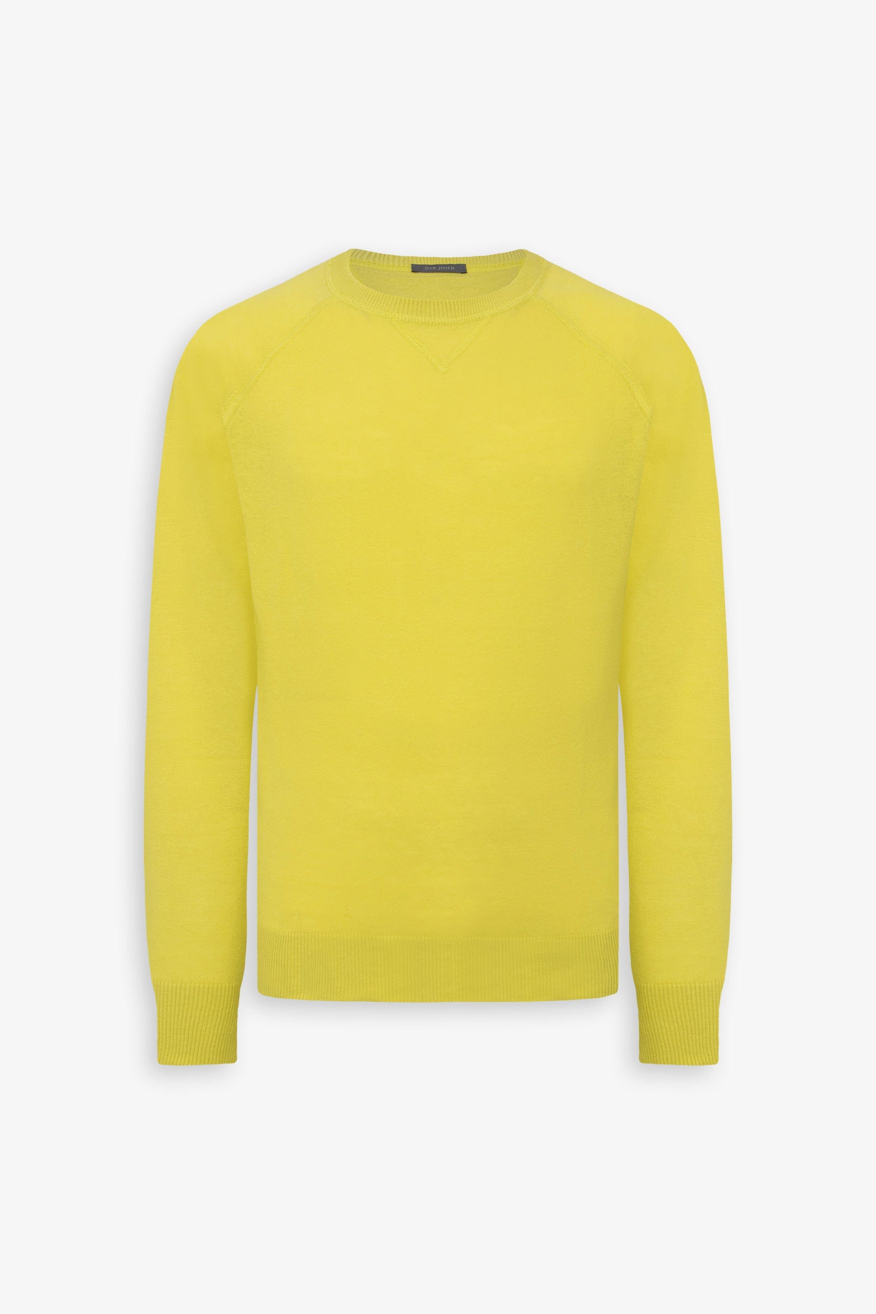 Maglia girocollo taglio felpa lime-Dan John