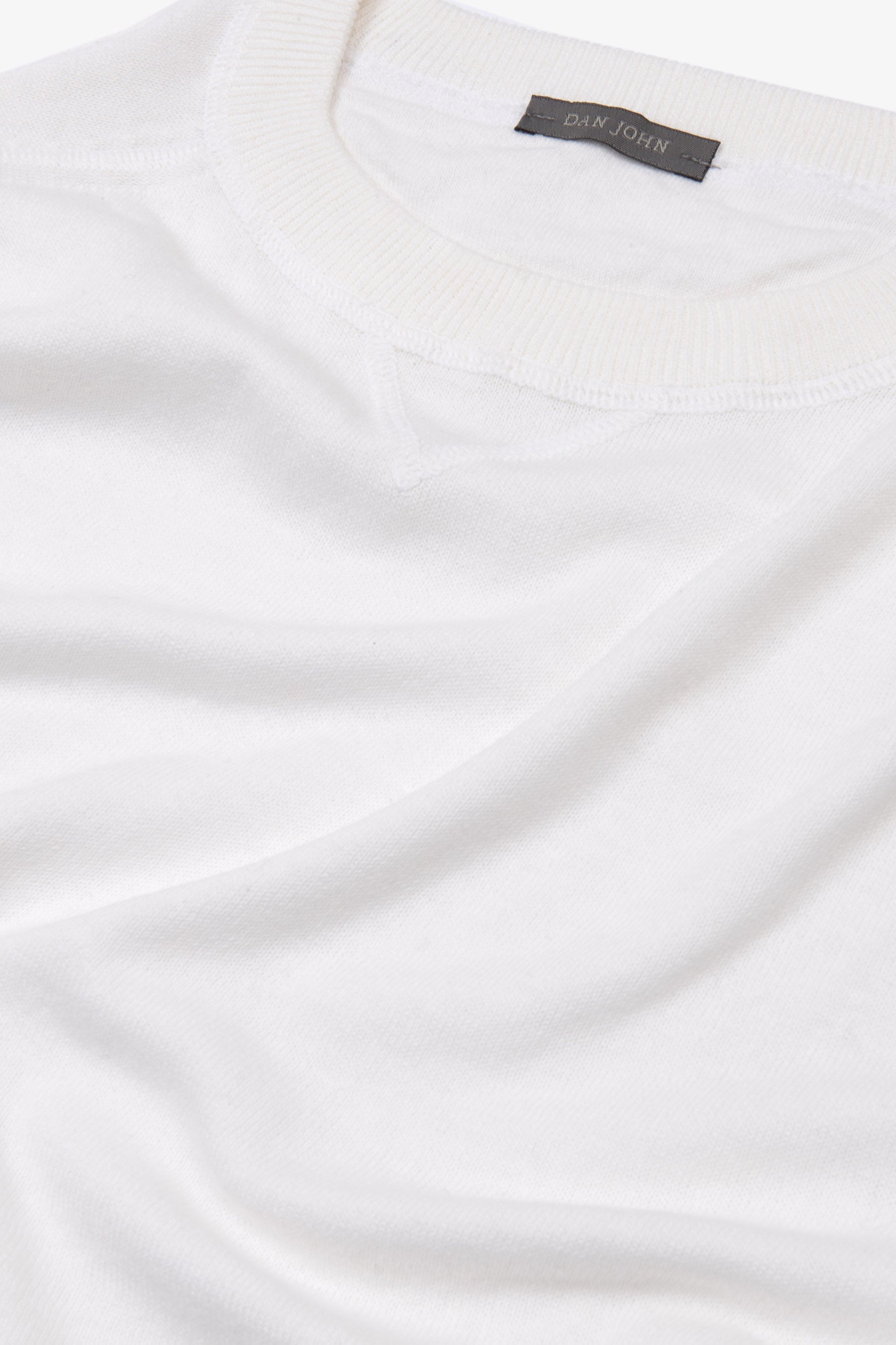 Maglia girocollo taglio felpa panna-Dan John