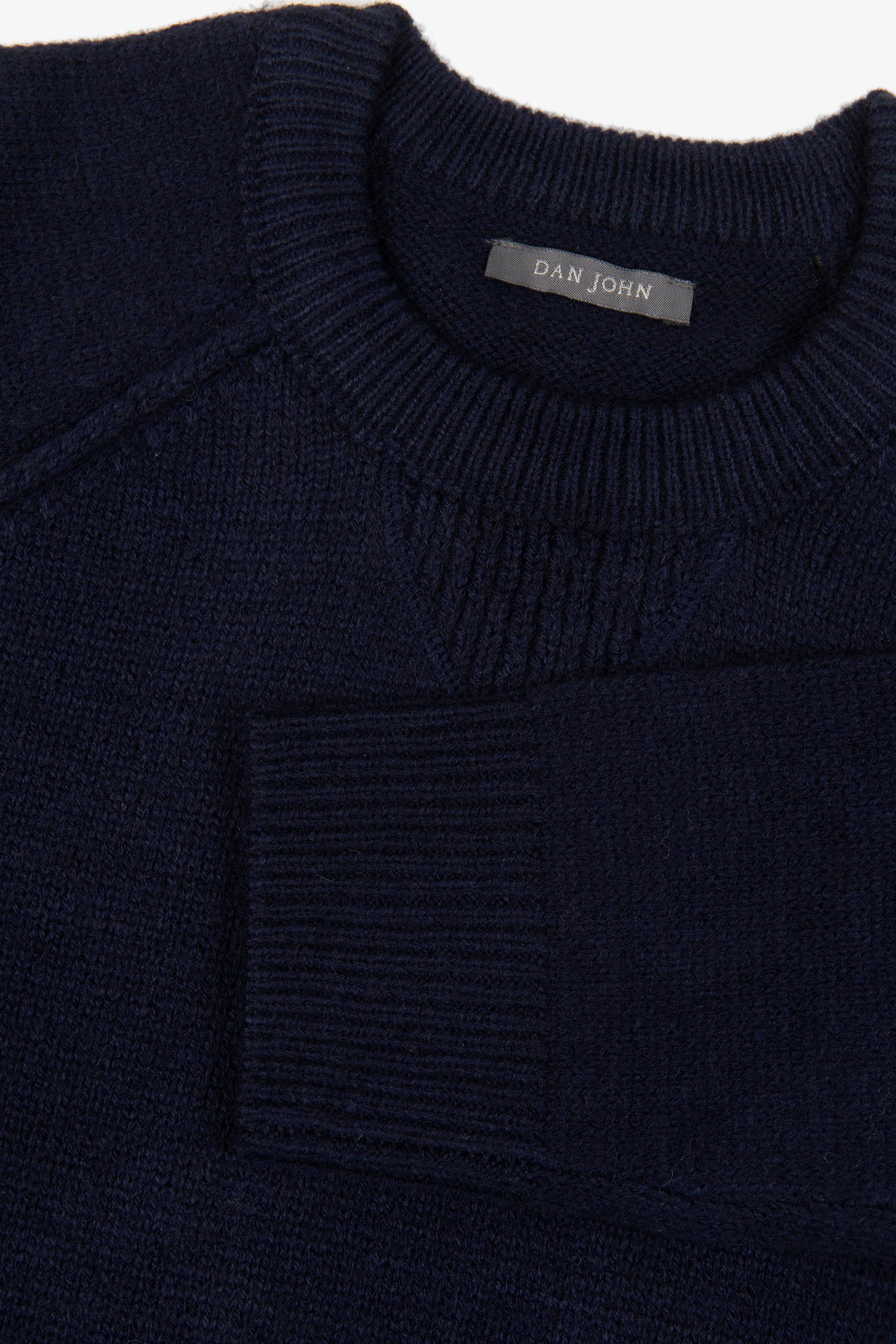 Maglia raglan lambswool blu-Dan John