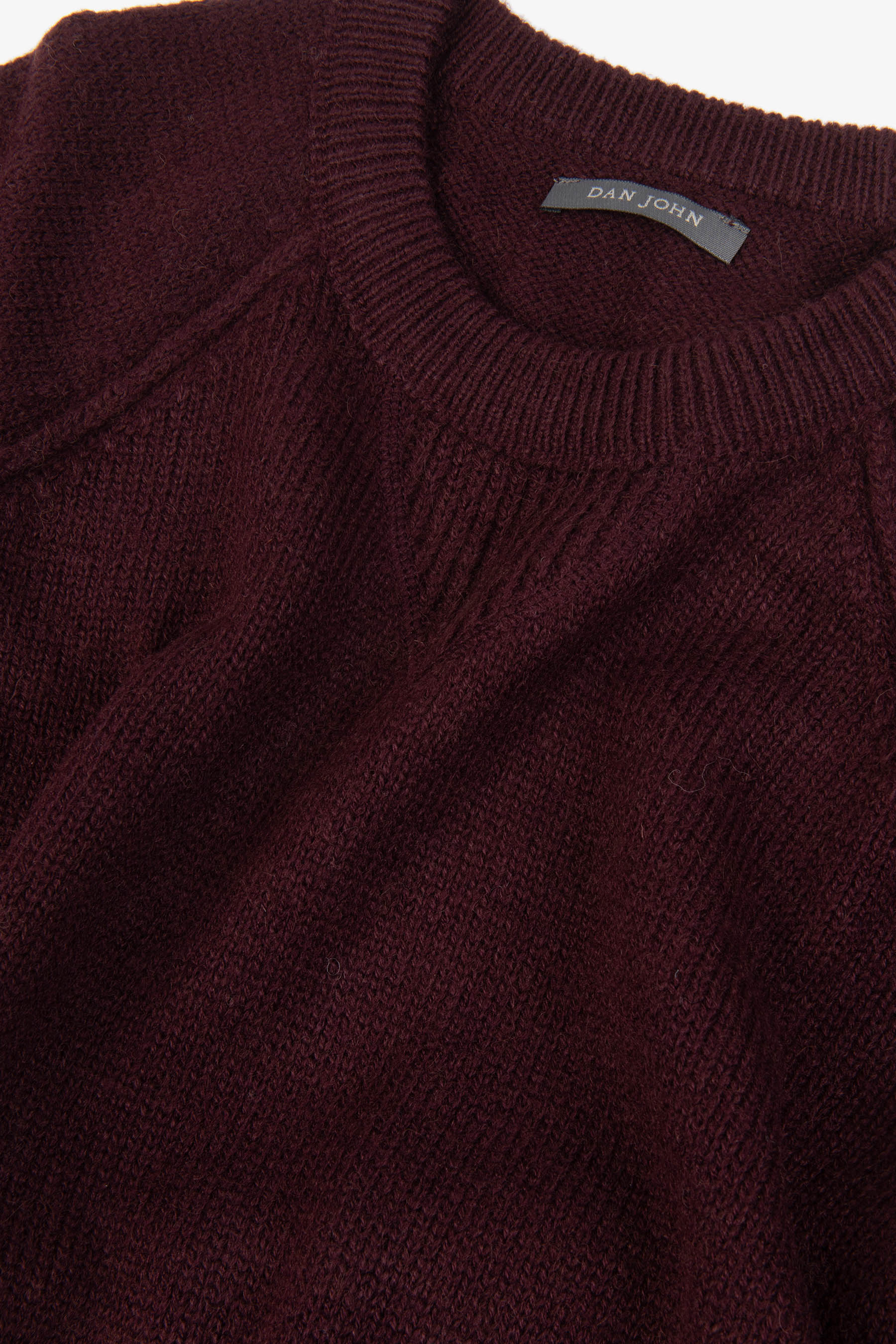 Maglia raglan lambswool bordeaux-Dan John