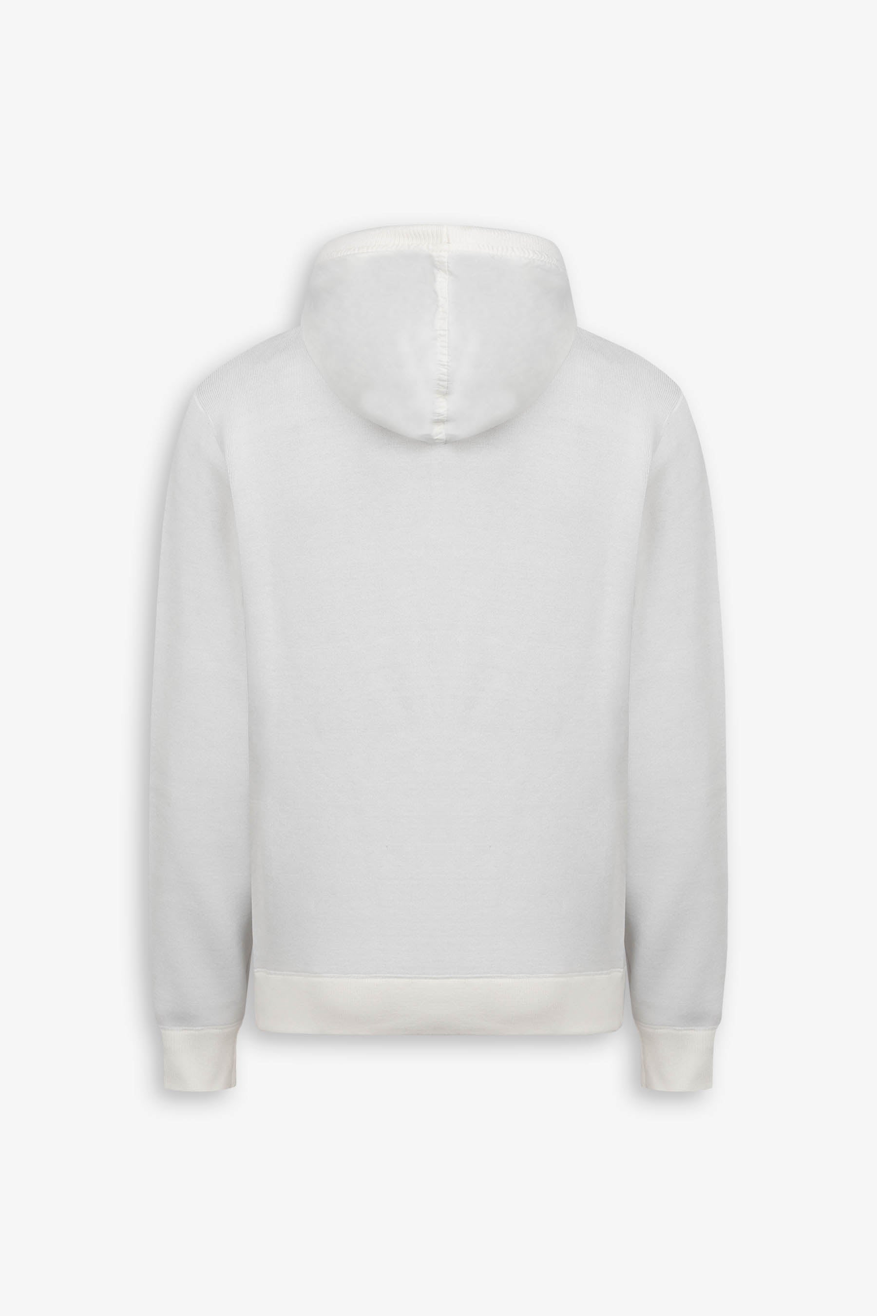 Maglia taglio felpa full zip con cappuccio panna-Dan John