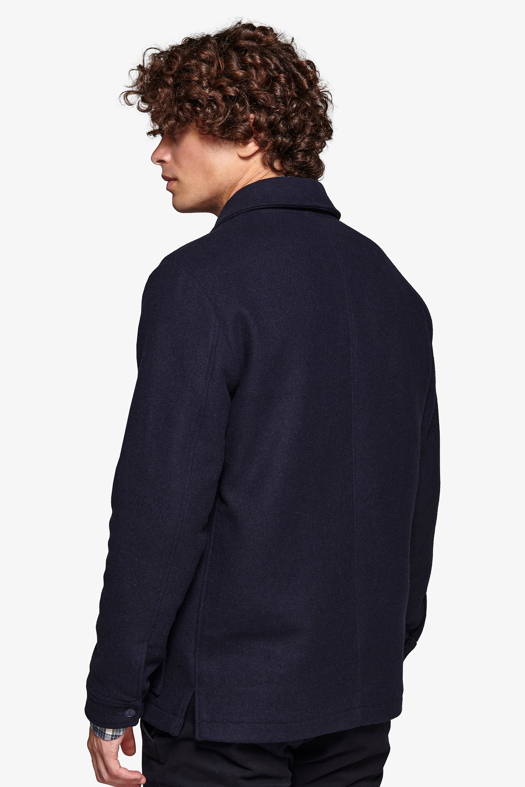 Overshirt 4 tasche blu-Dan John