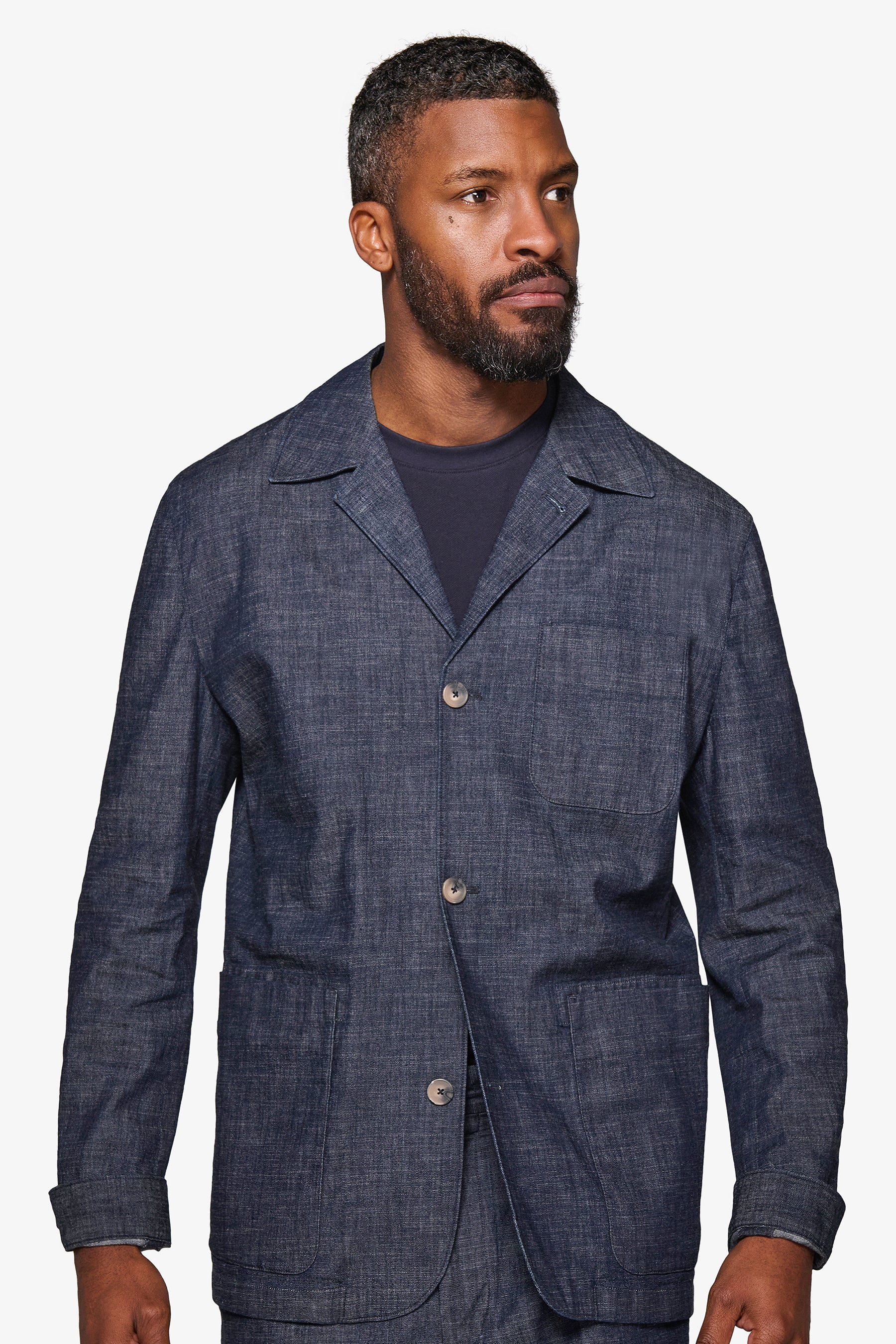 Overshirt da abito denim "Shibuya"-Dan John