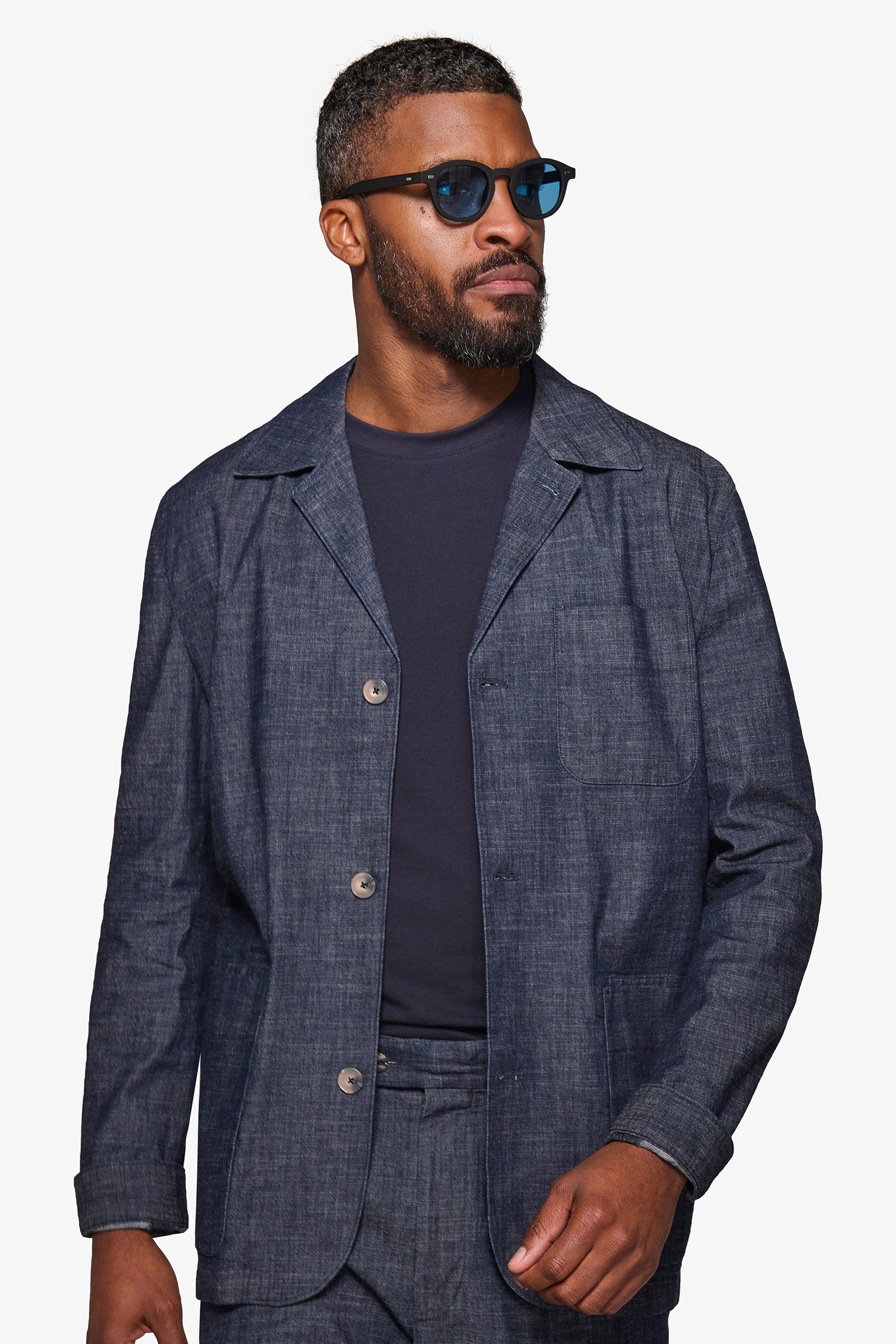 Overshirt da abito denim "Shibuya"-Dan John