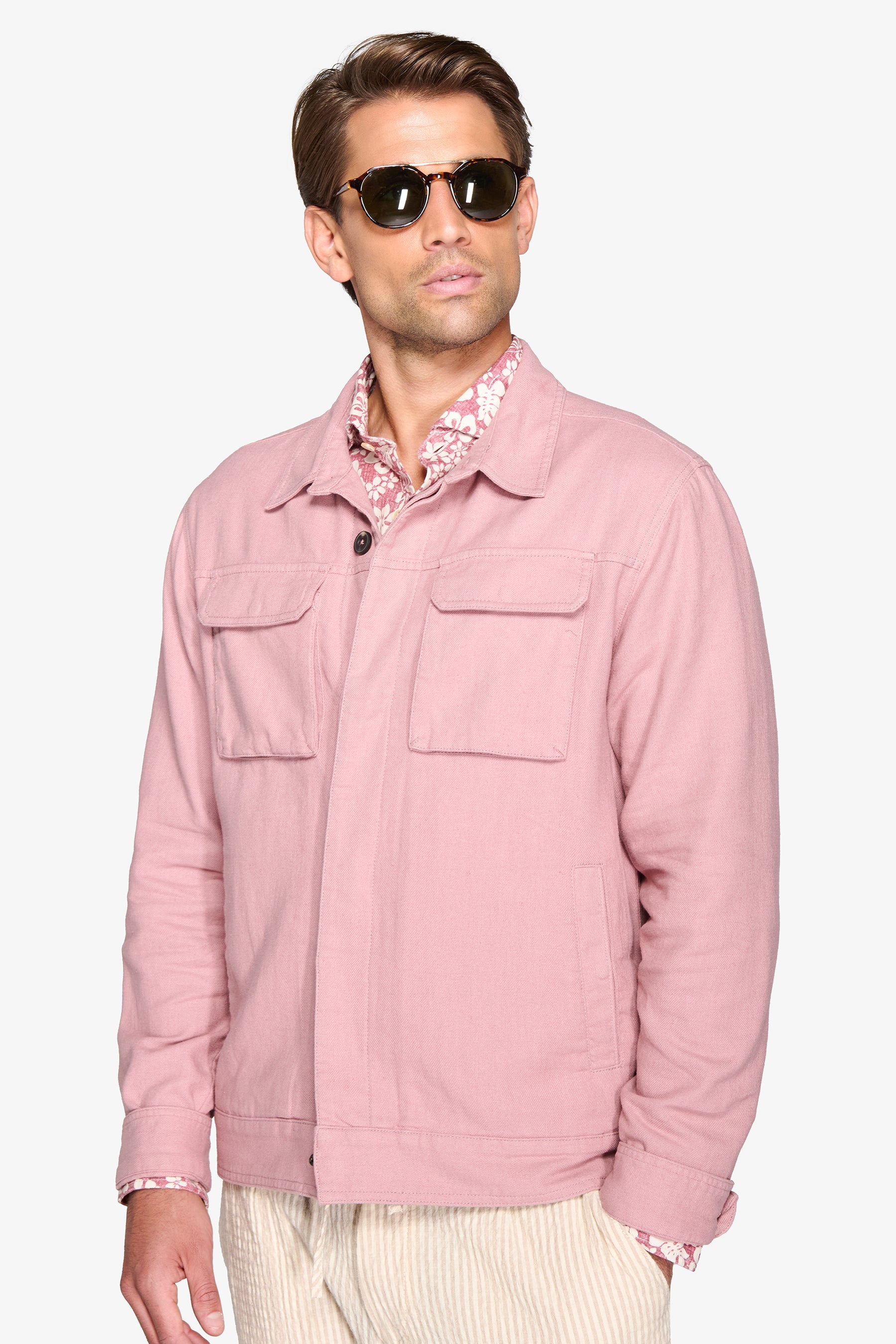 Overshirt misto lino Tropea-Dan John