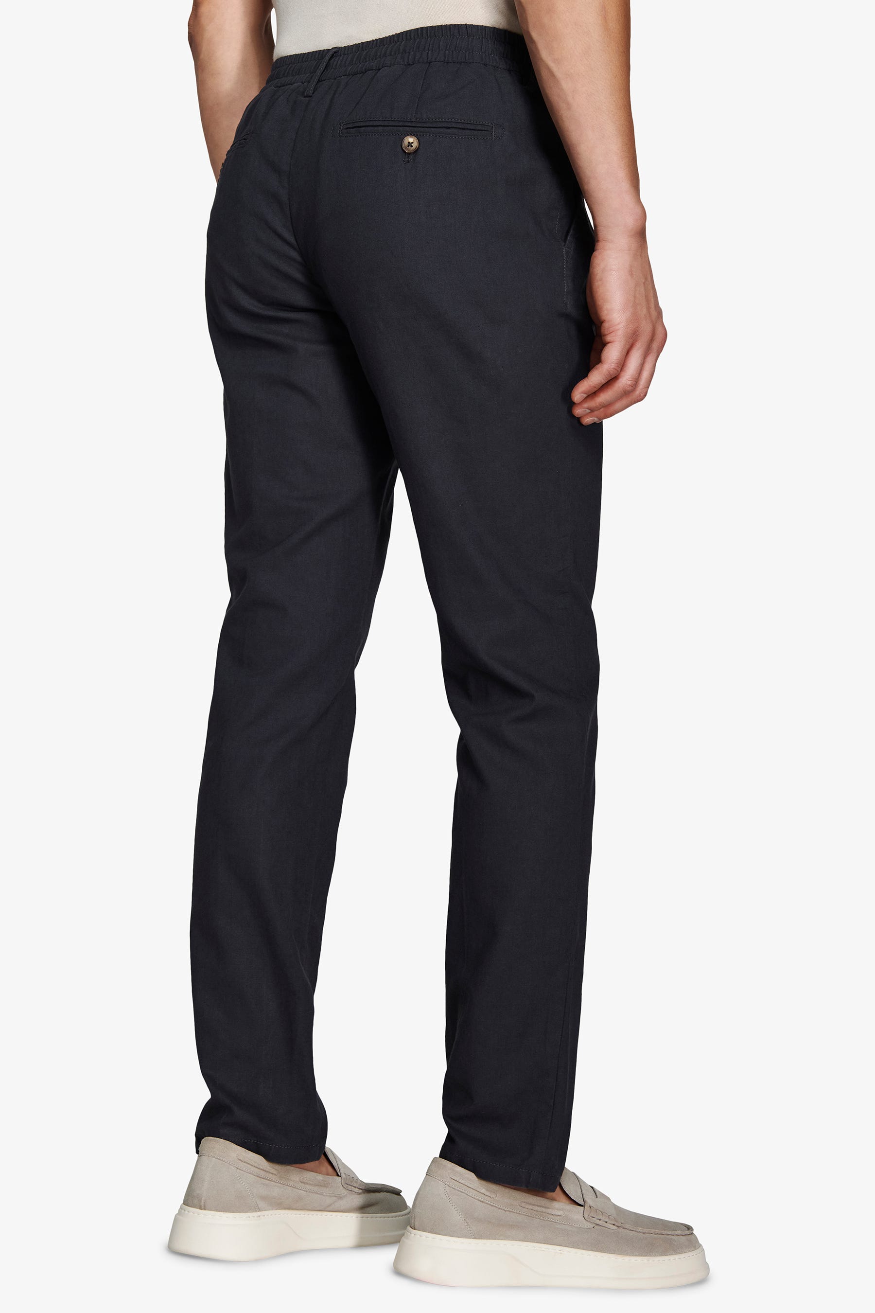 Pantalaccio misto lino navy-Dan John