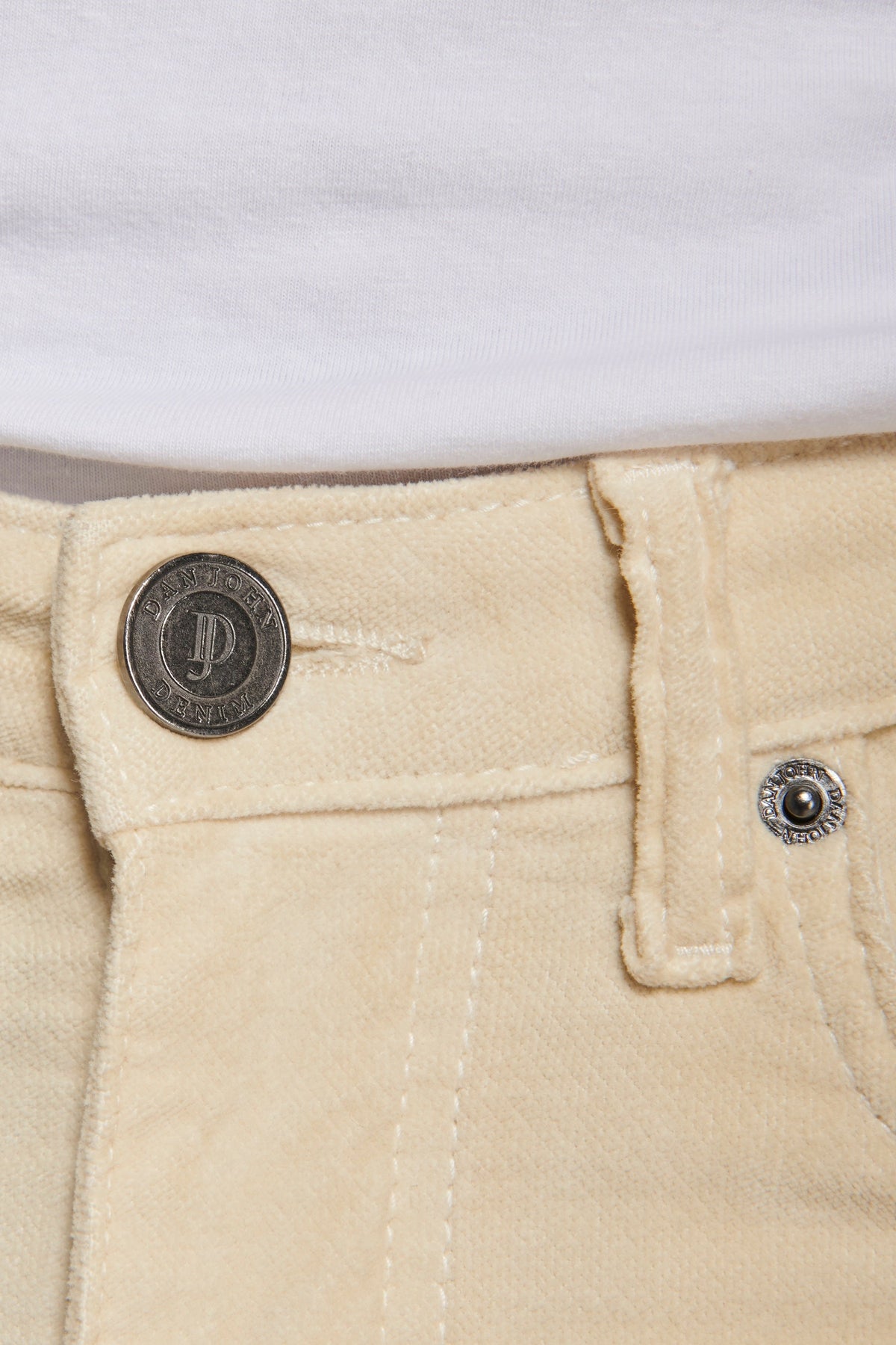 Pantaloni 5 tasche in fustagno panna-Dan John