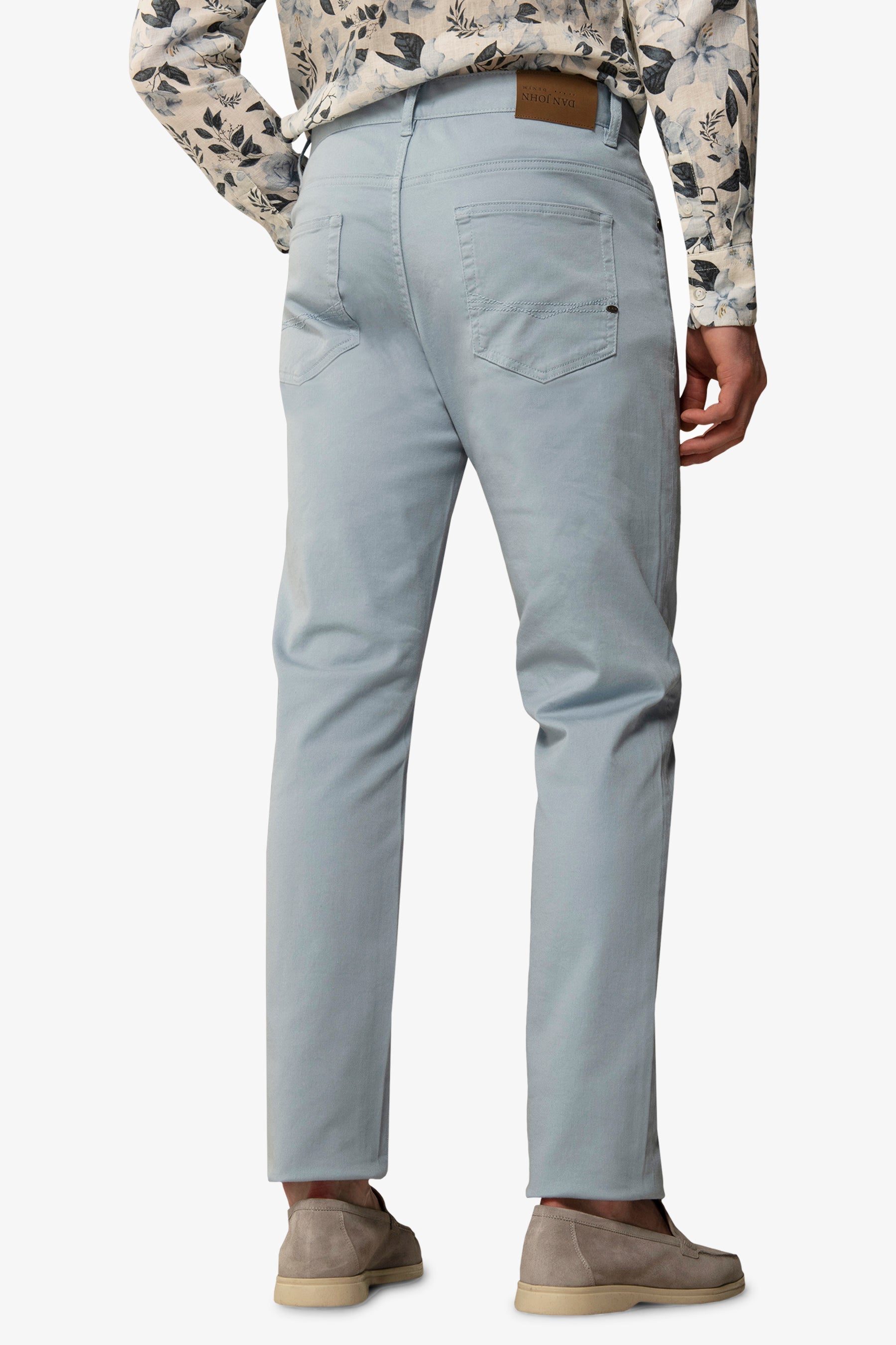 Pantalone 5 tasche stretch cielo-Dan John