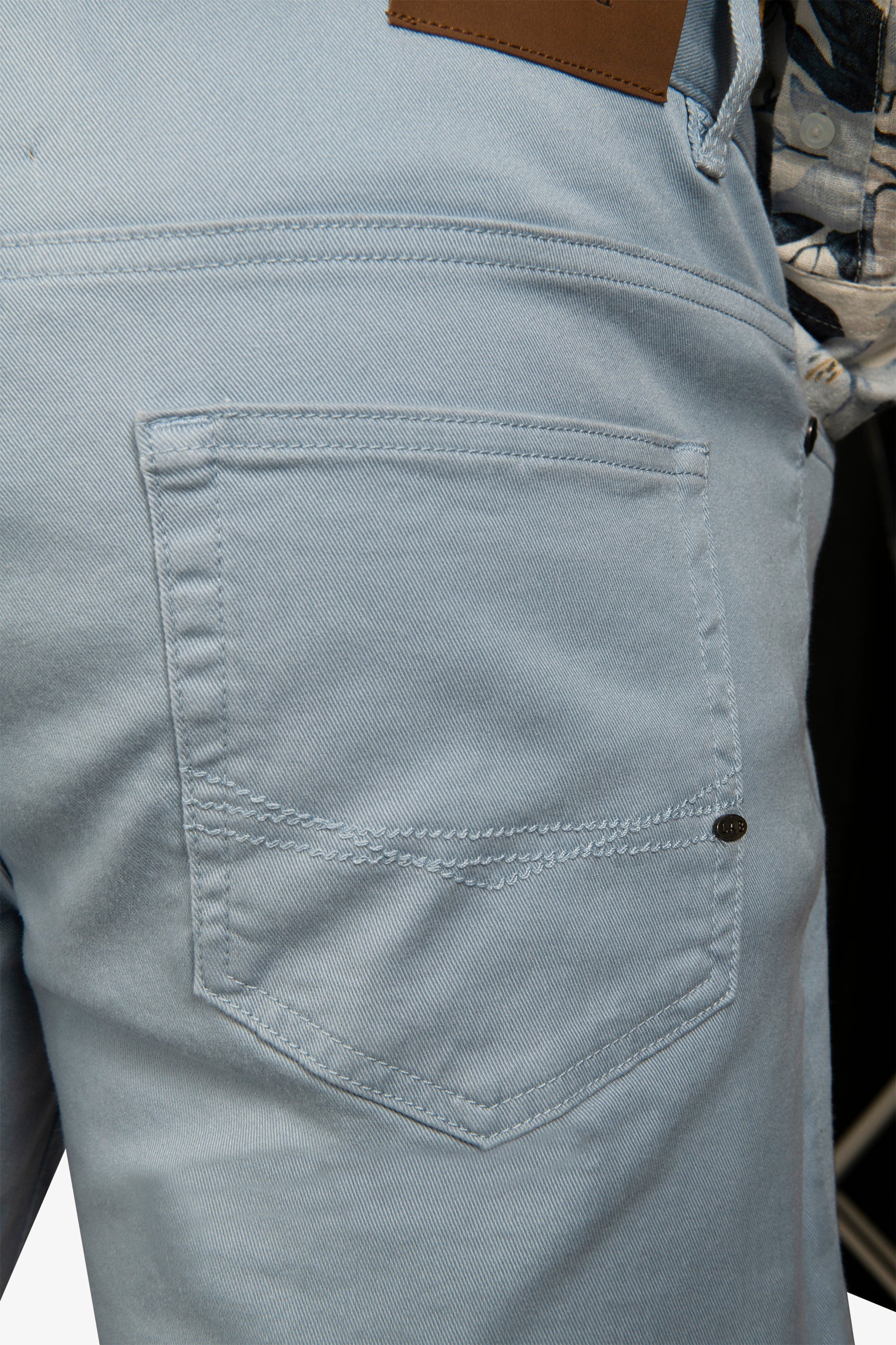 Pantalone 5 tasche stretch cielo-Dan John