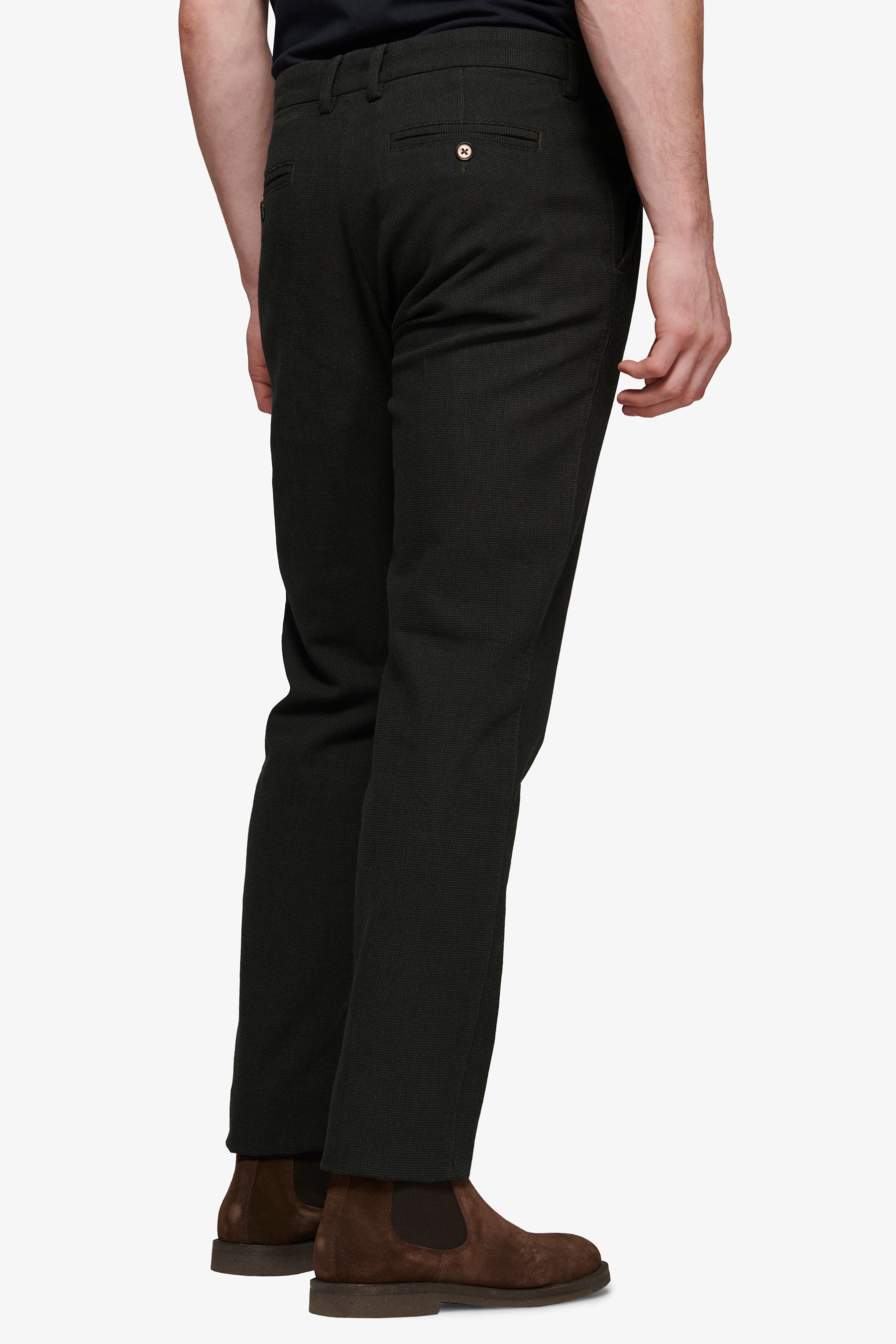 Pantaloni chino armaturato stretch verde-Dan John