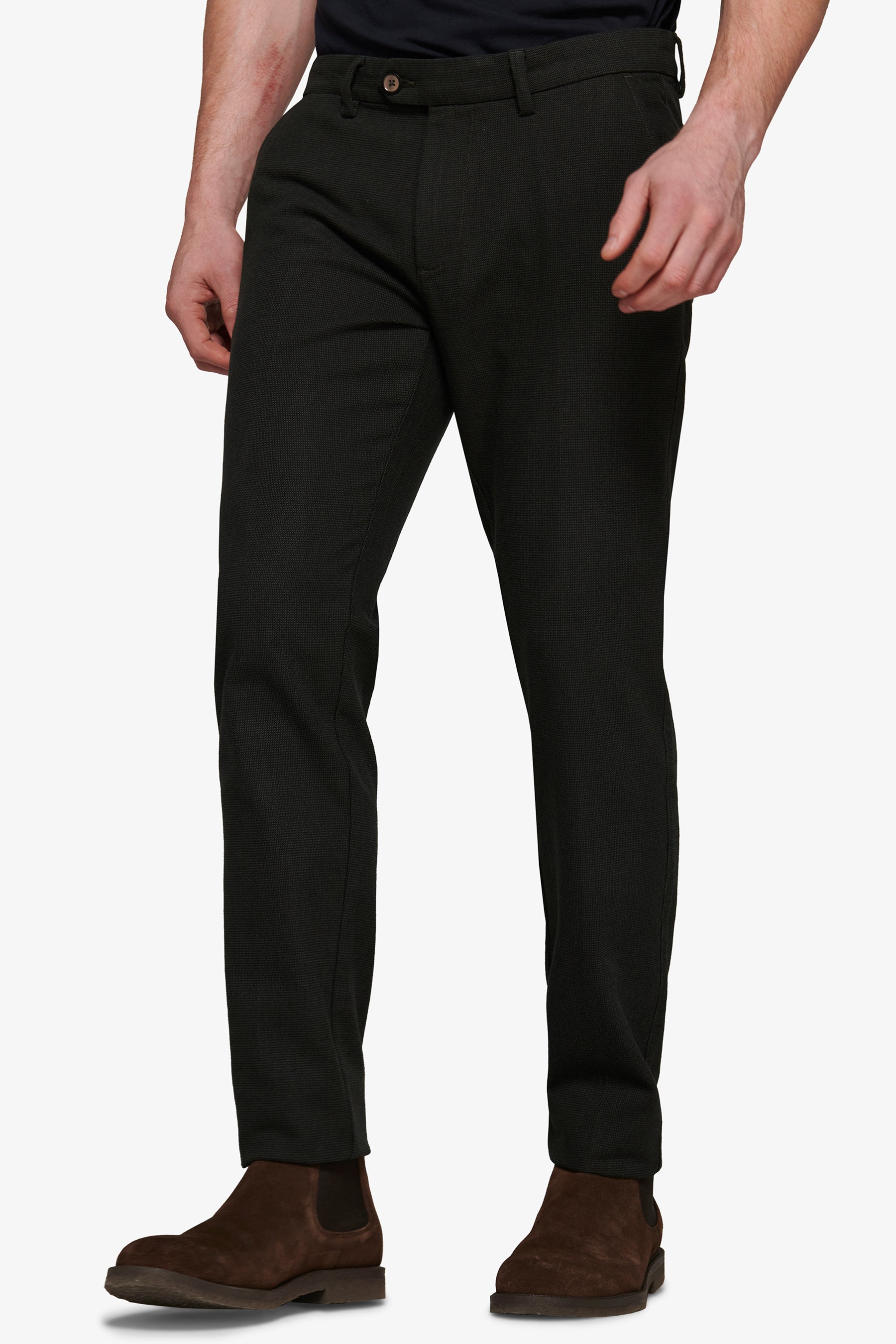 Pantaloni chino armaturato stretch verde-Dan John