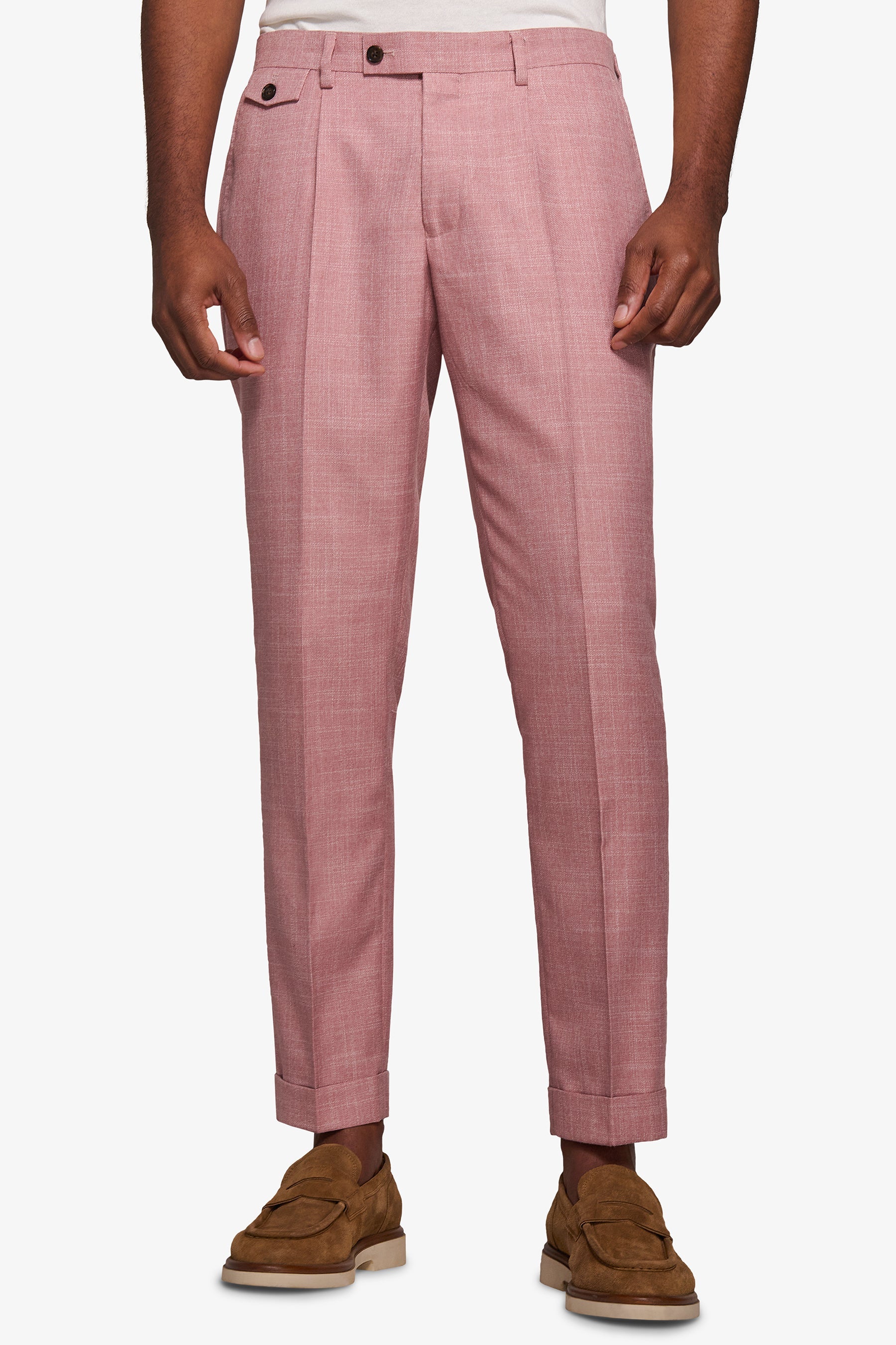 Pantalone da abito fiammato Tropea slim-Dan John