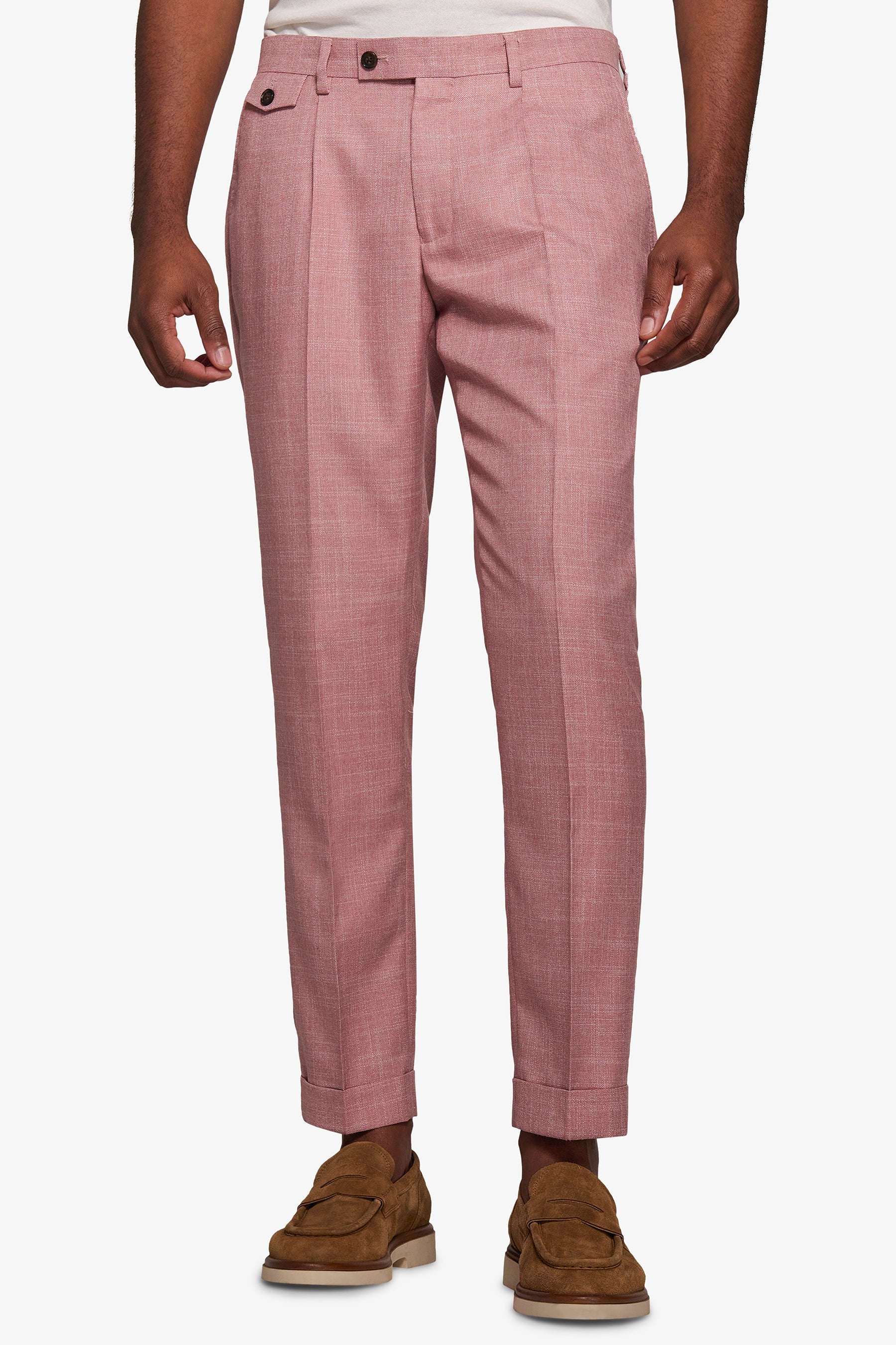 Pantalone da abito fiammato Tropea slim-Dan John