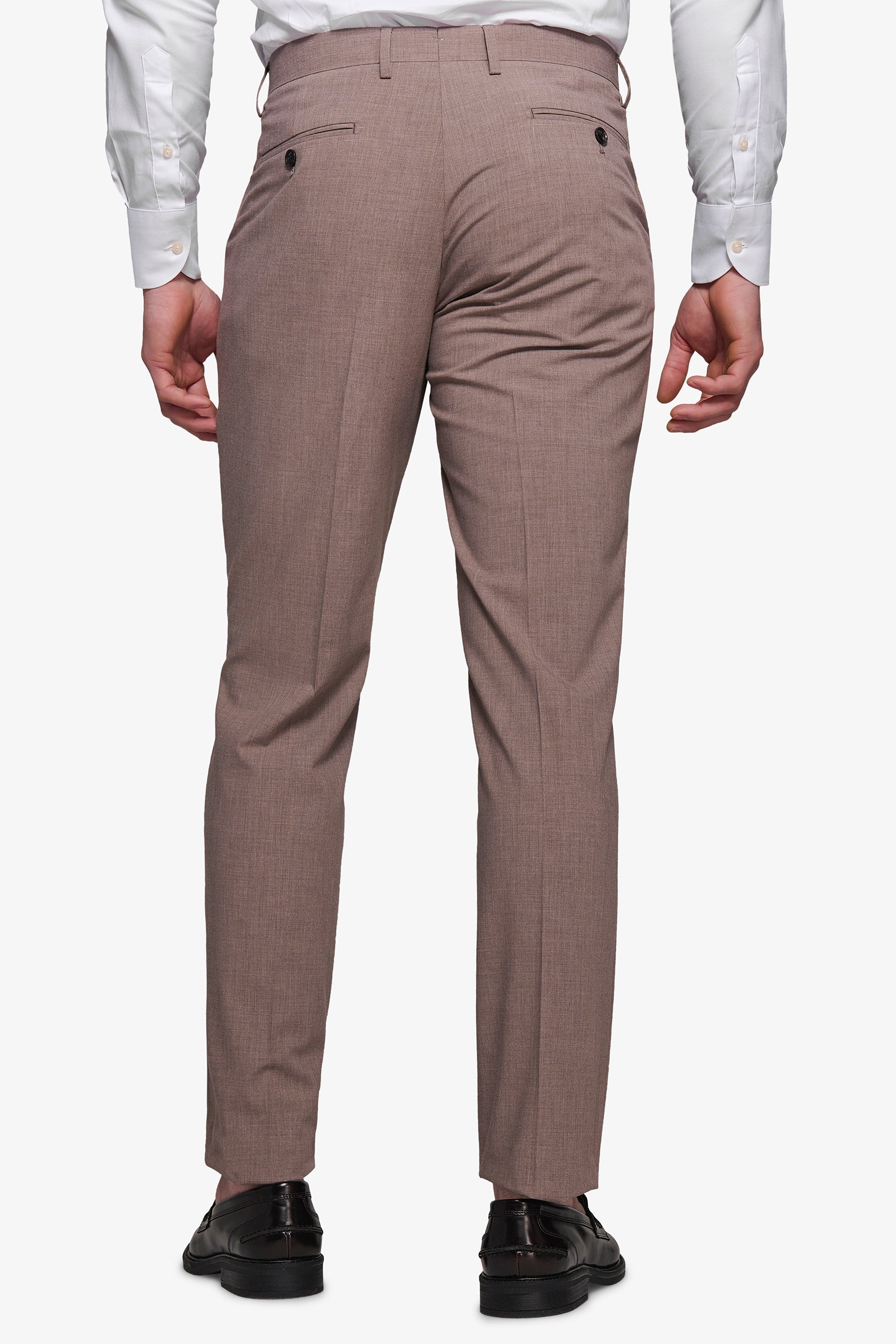 Pantalone da abito in grisaglia leggera fango-Dan John